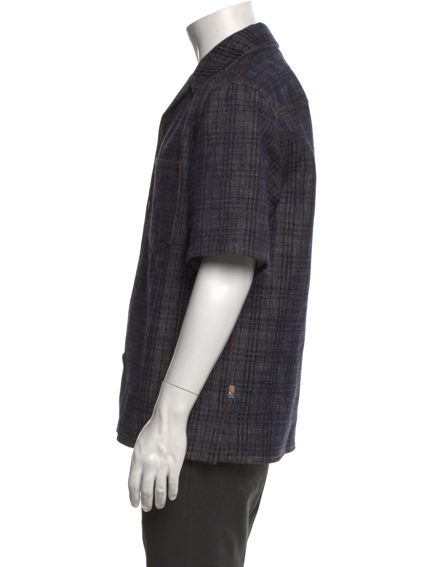 Burberry Plaid Print Short Sleeve Shirt w/ Tags