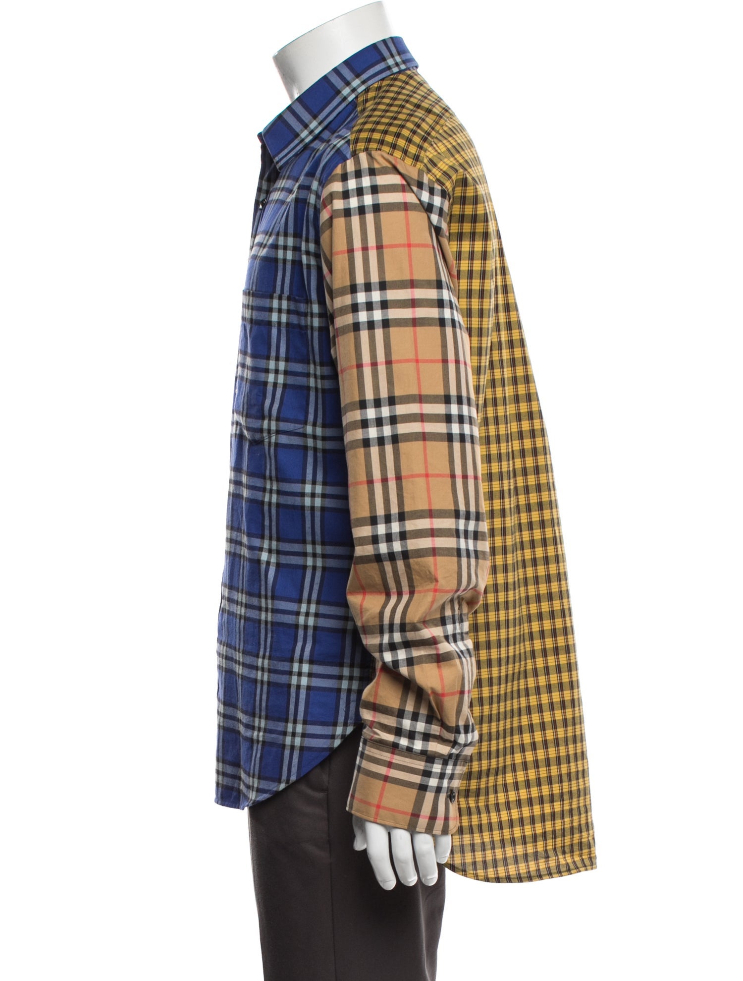 Burberry Nova Check Pattern Long Sleeve Dress Shirt