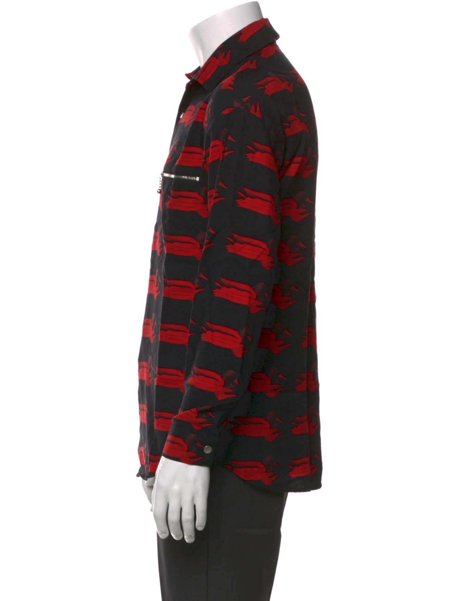 Burberry Wool Graphic Print Dress Shirt