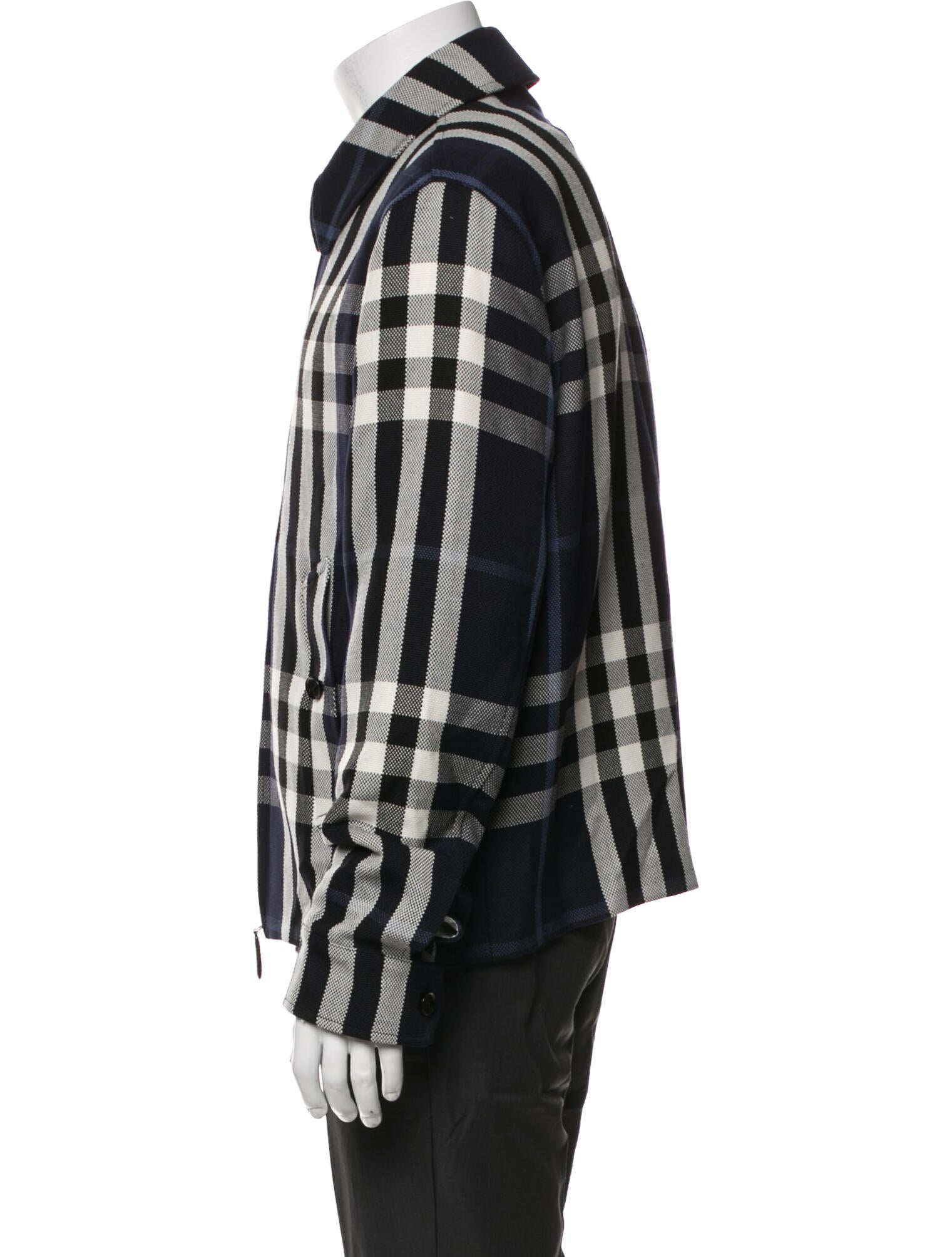 Burberry Plaid Print Jacket