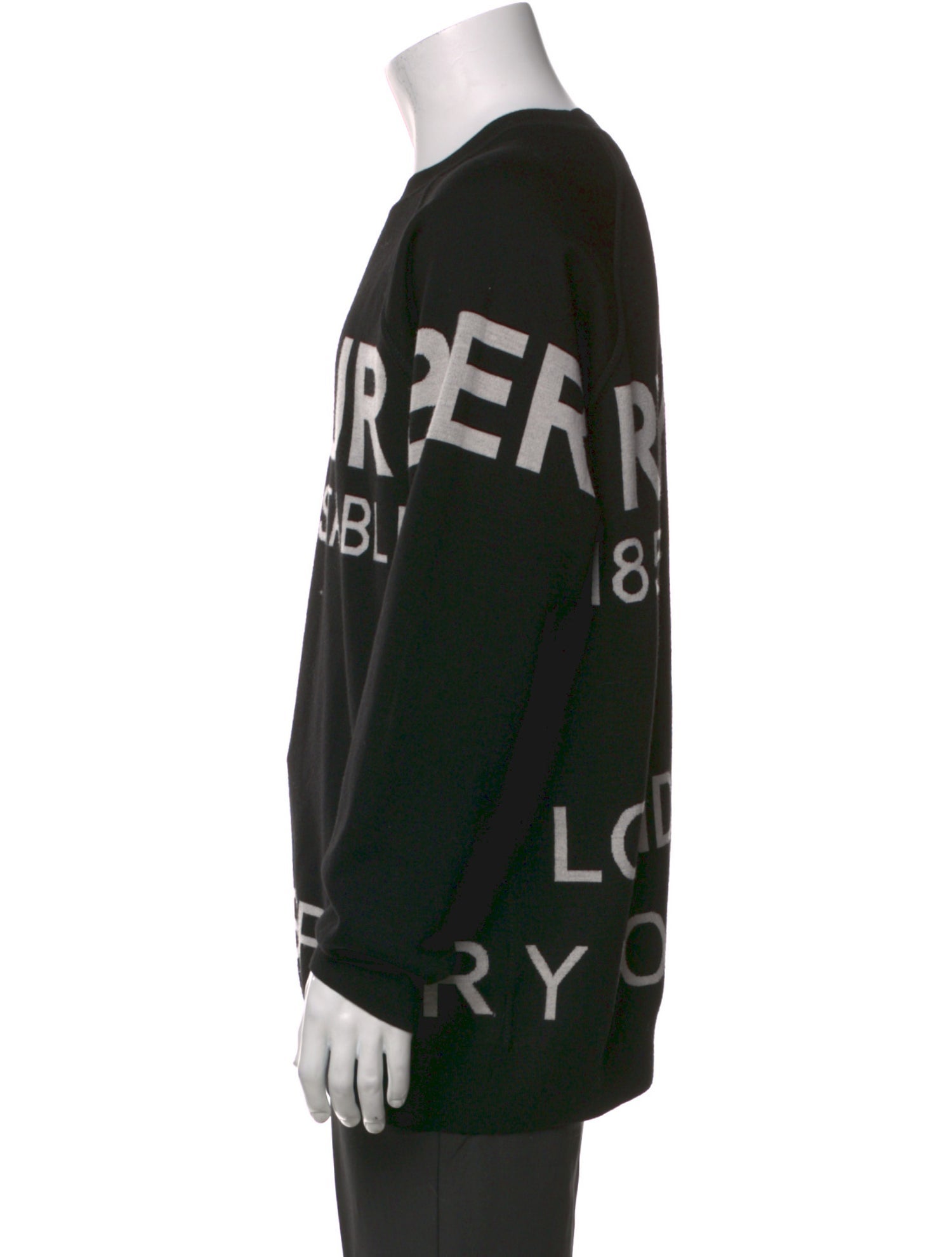 Burberry Merino Wool Graphic Print Sweatshirt