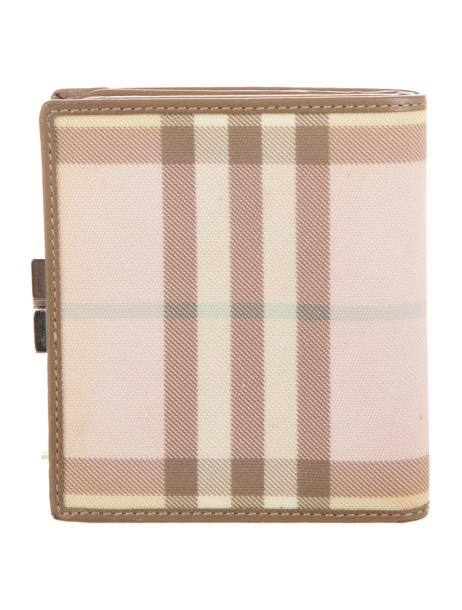 Burberry Plaid Print Compact Wallet
