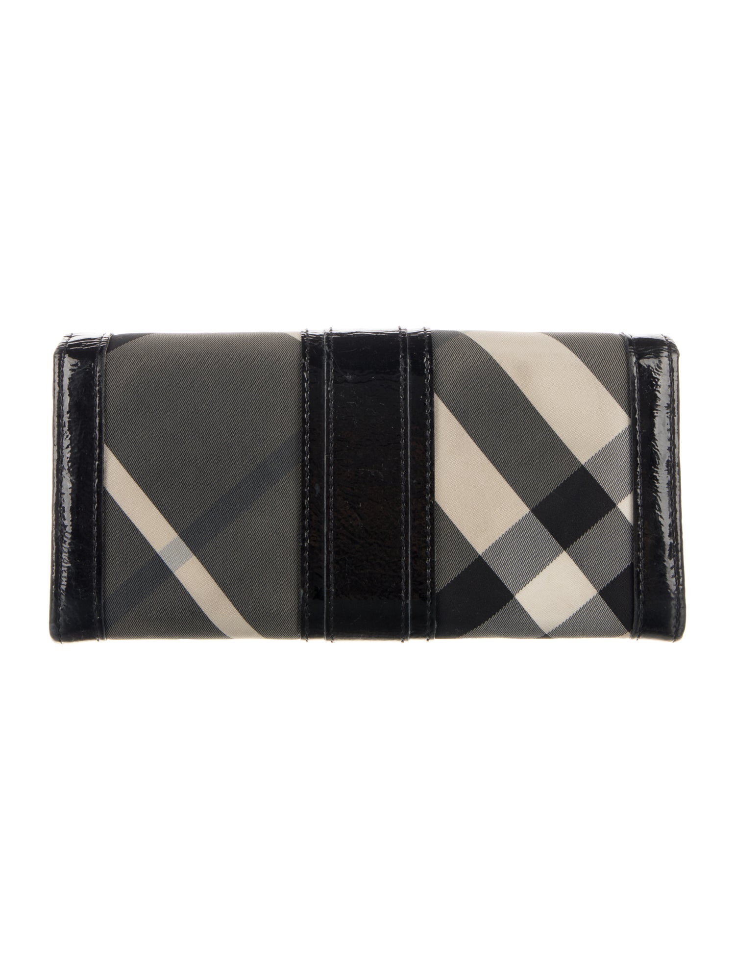 Burberry Exploded Check Pattern Canvas Continental Wallet