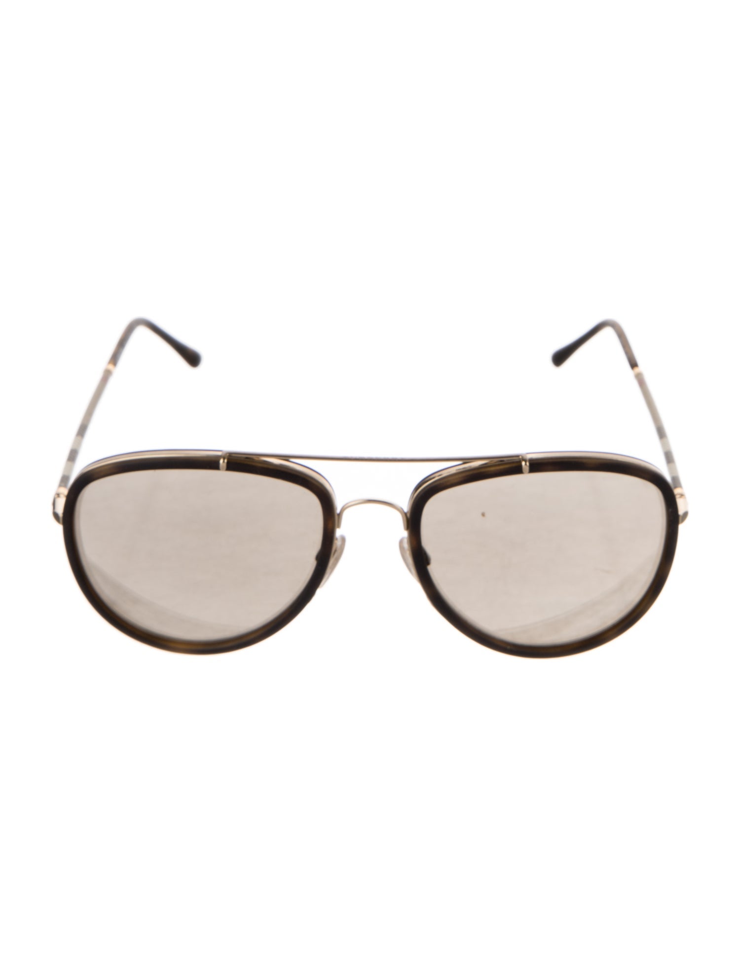 Burberry Vintage Check Aviator Sunglasses