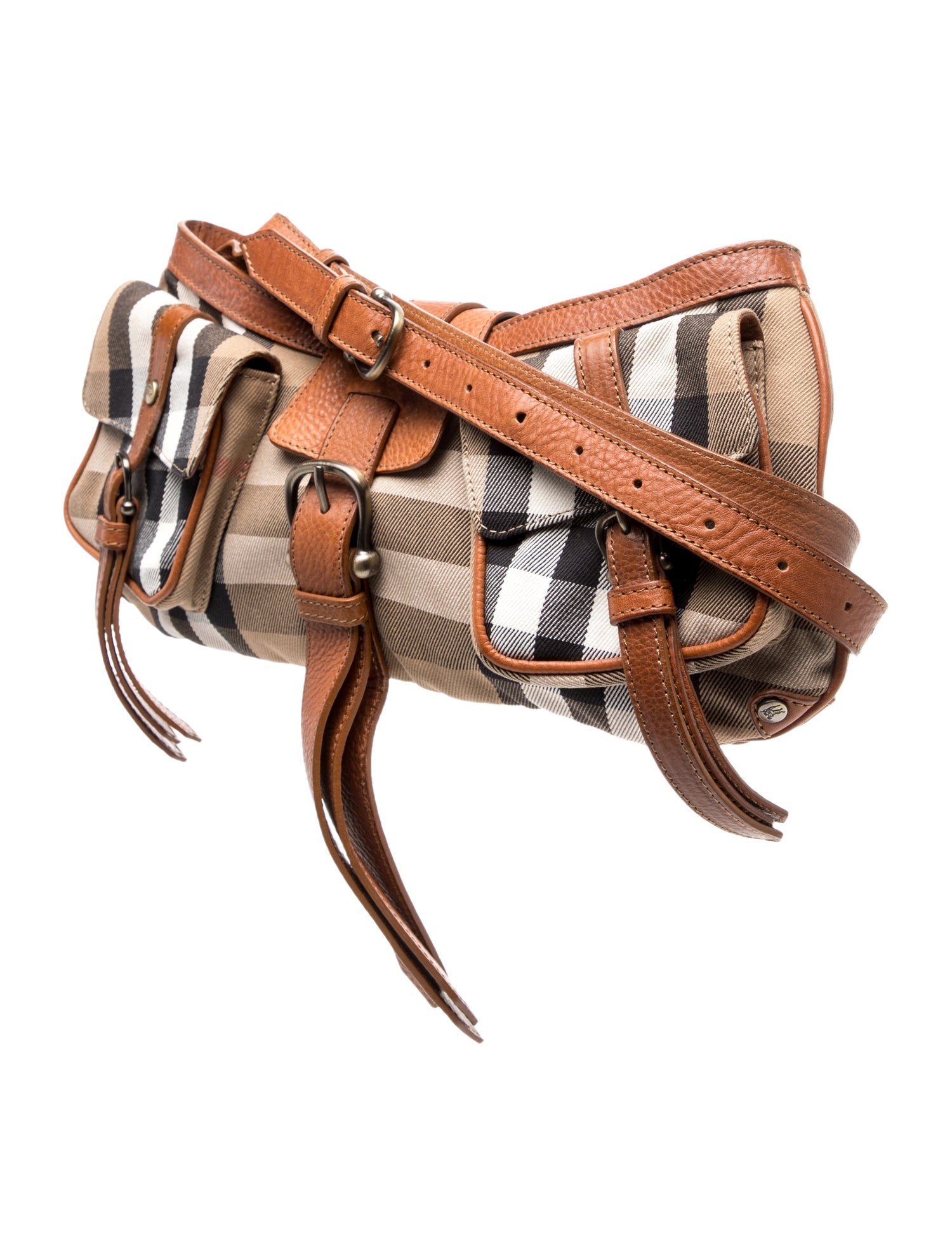 【美品】稀少　BURBERRY PRORSUMクリストファー・ベイリー　カシミヤ Burberry Prorsum Canvas Shoulder Bag - Neutrals Shoulder Bags