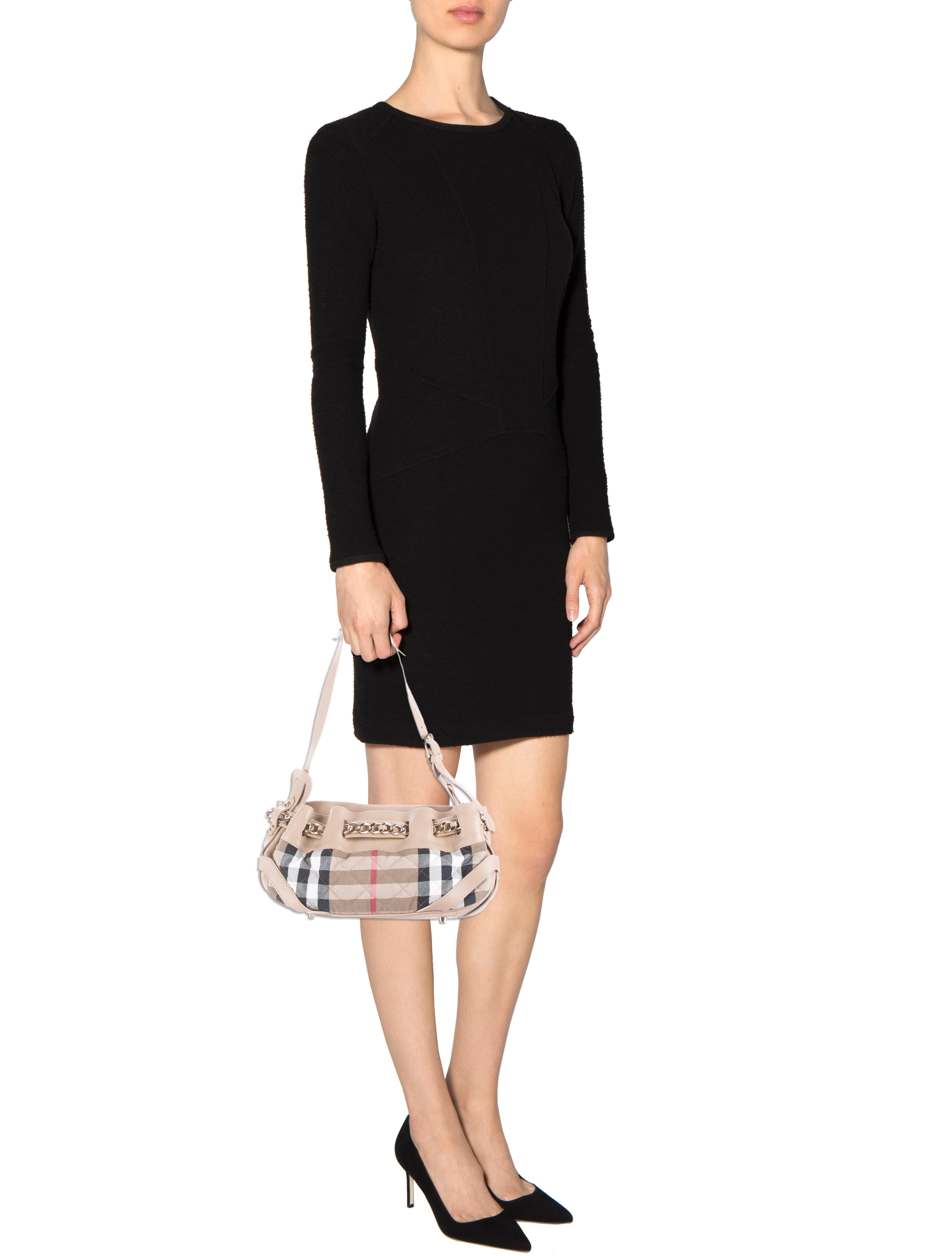 Burberry Margaret Nova Check Bag - Neutrals Shoulder Bags