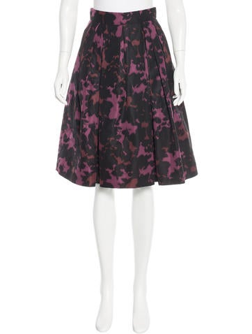 Burberry Pleated Silk Skirt