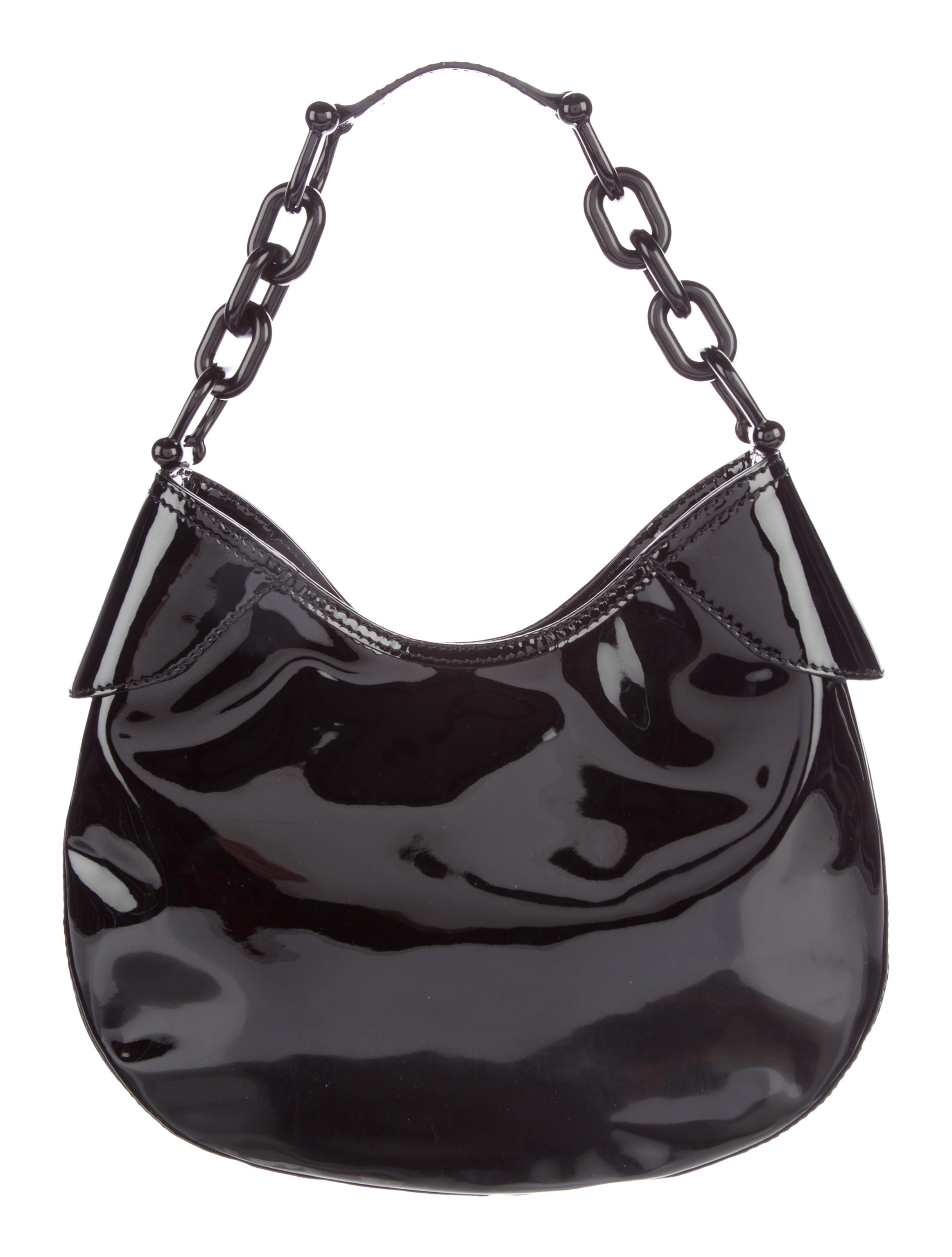 Burberry Patent Leather Hobo Handbags BUR65452 The RealReal