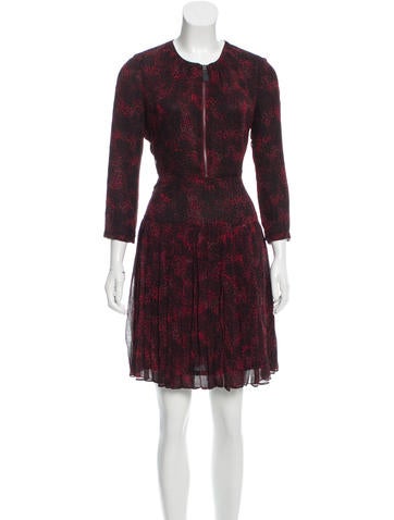 Burberry Leopard Print Knee-Length Dress