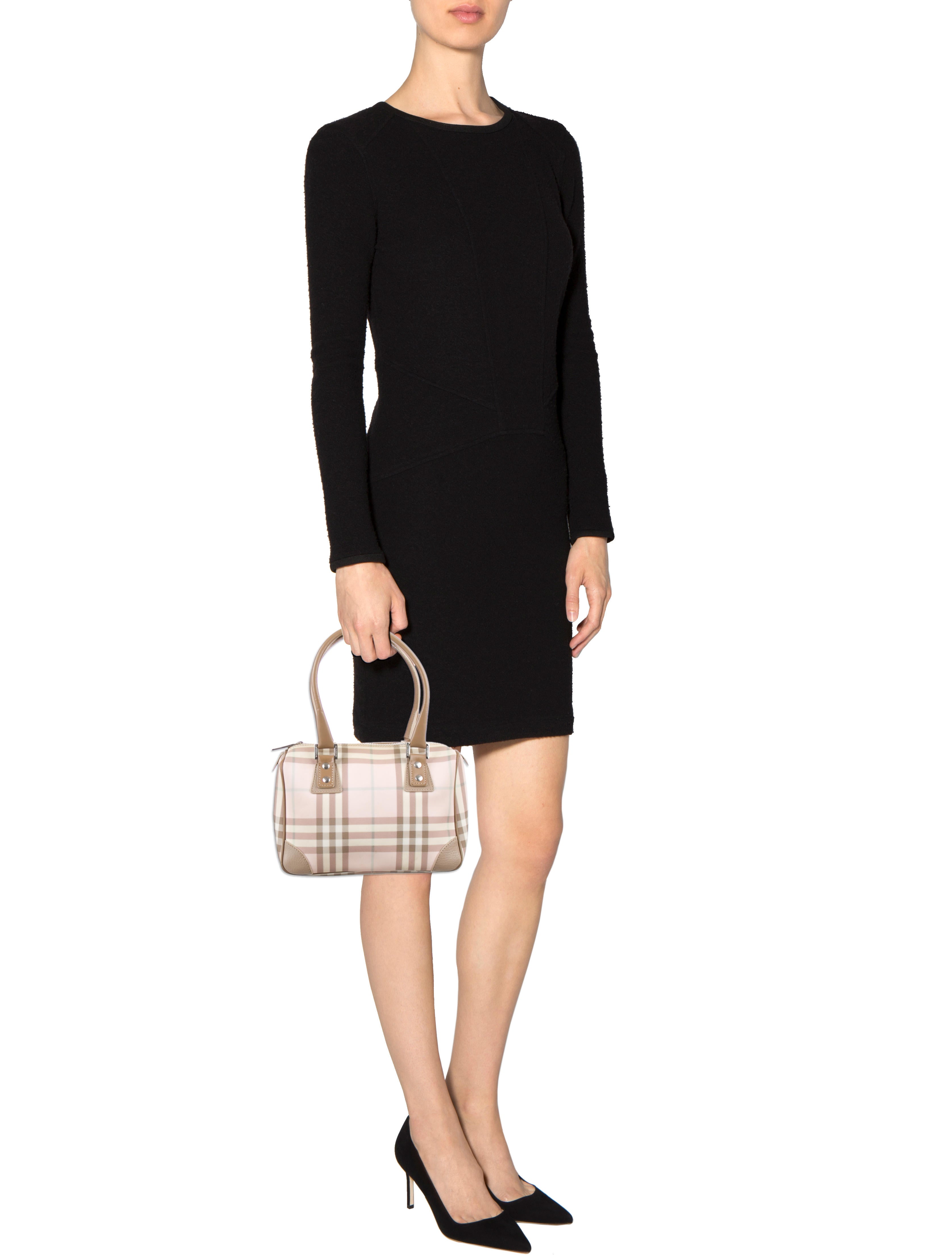 Burberry Small Nova Check Boston Bag - Pink Mini Bags, Handbags
