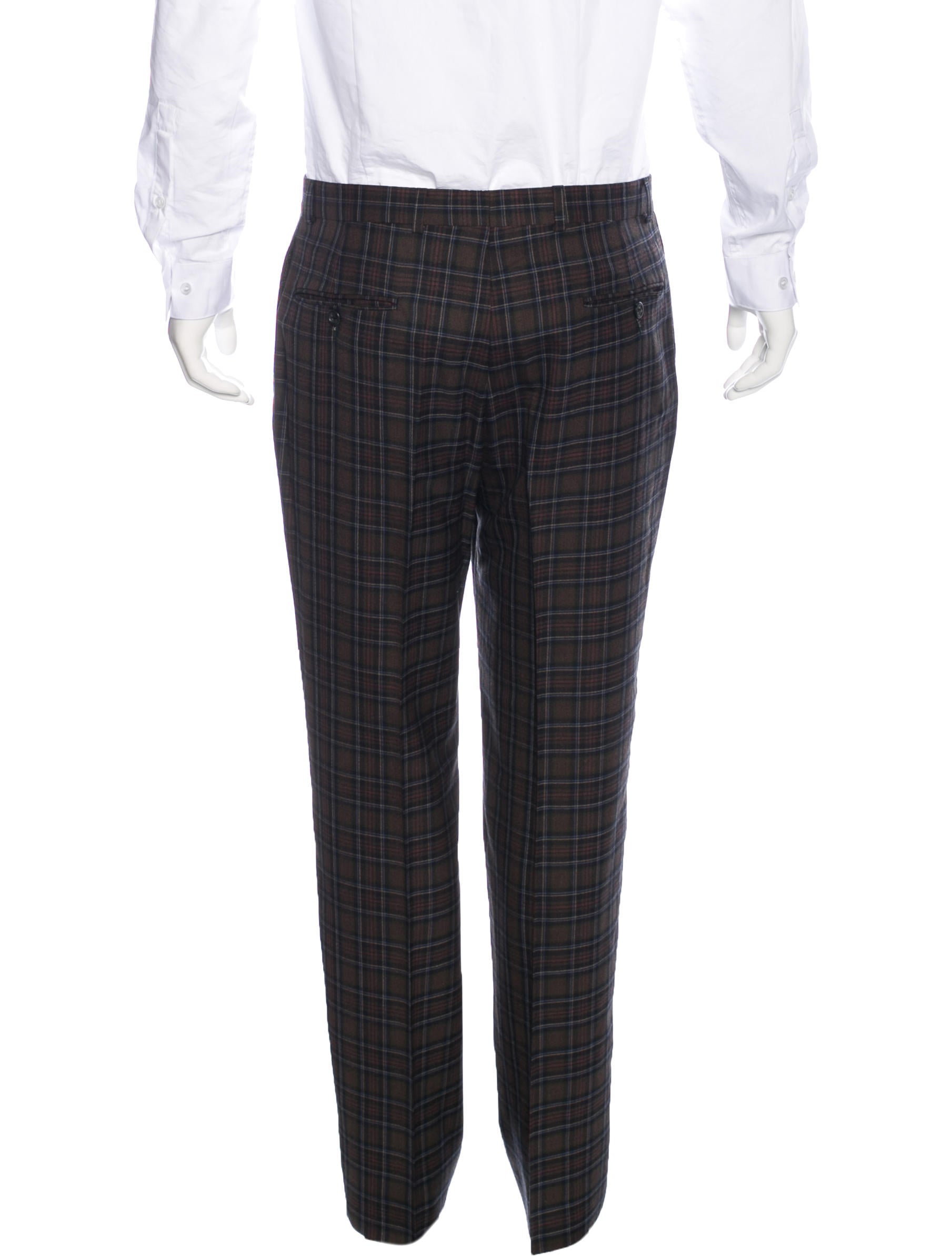 pink plaid dress pants