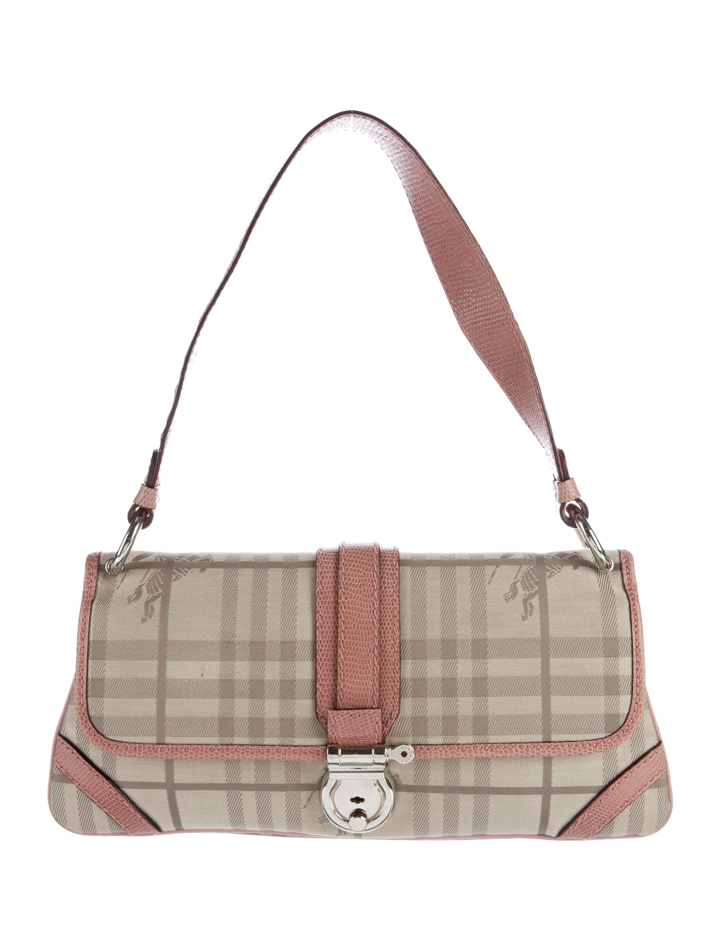 Burberry LeatherTrimmed Horseferry Check Bag Handbags BUR68032