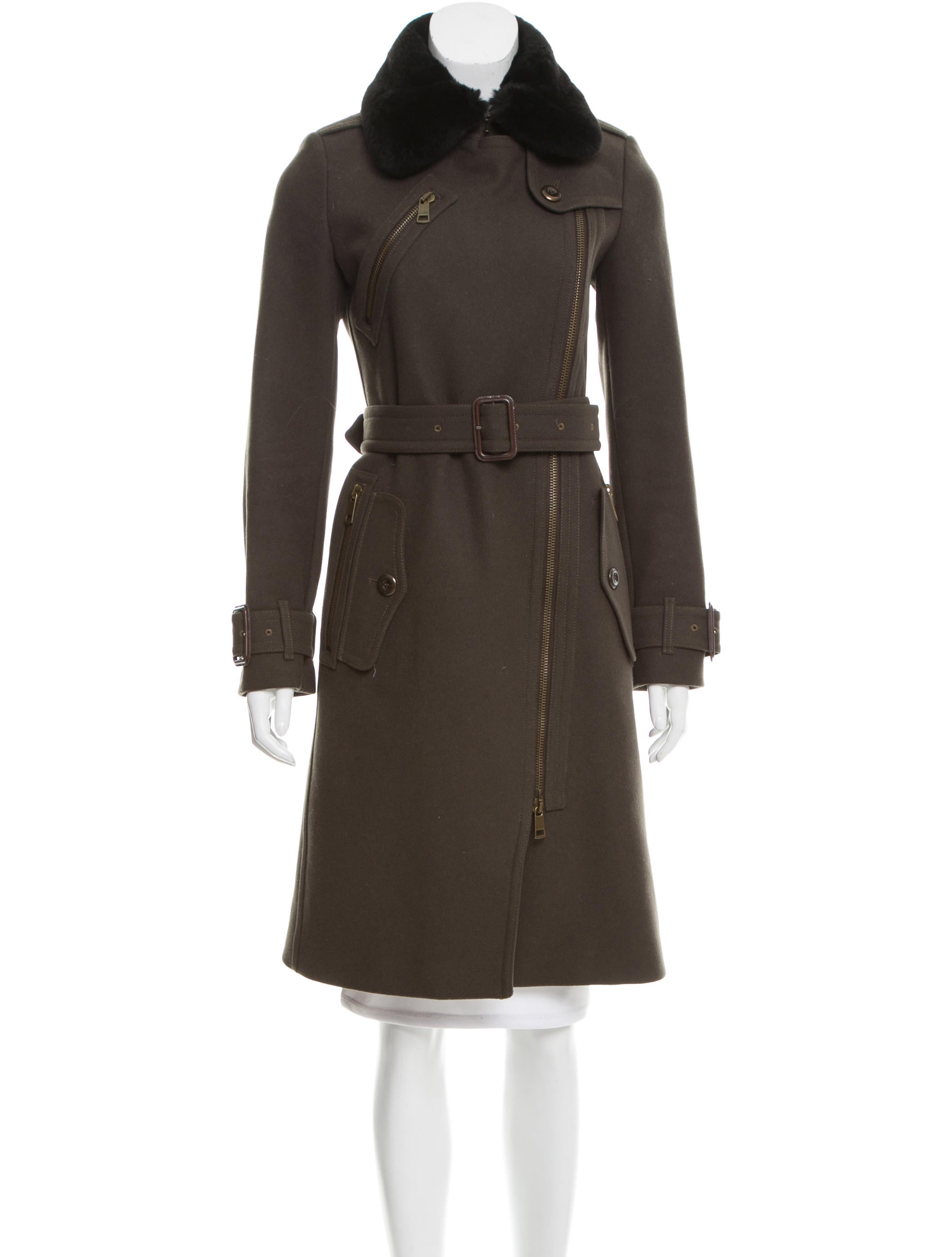 burberry rabbit trim wool coat clothing bur68100 the burberry rabbit trim wool coat clothing bur68100 the