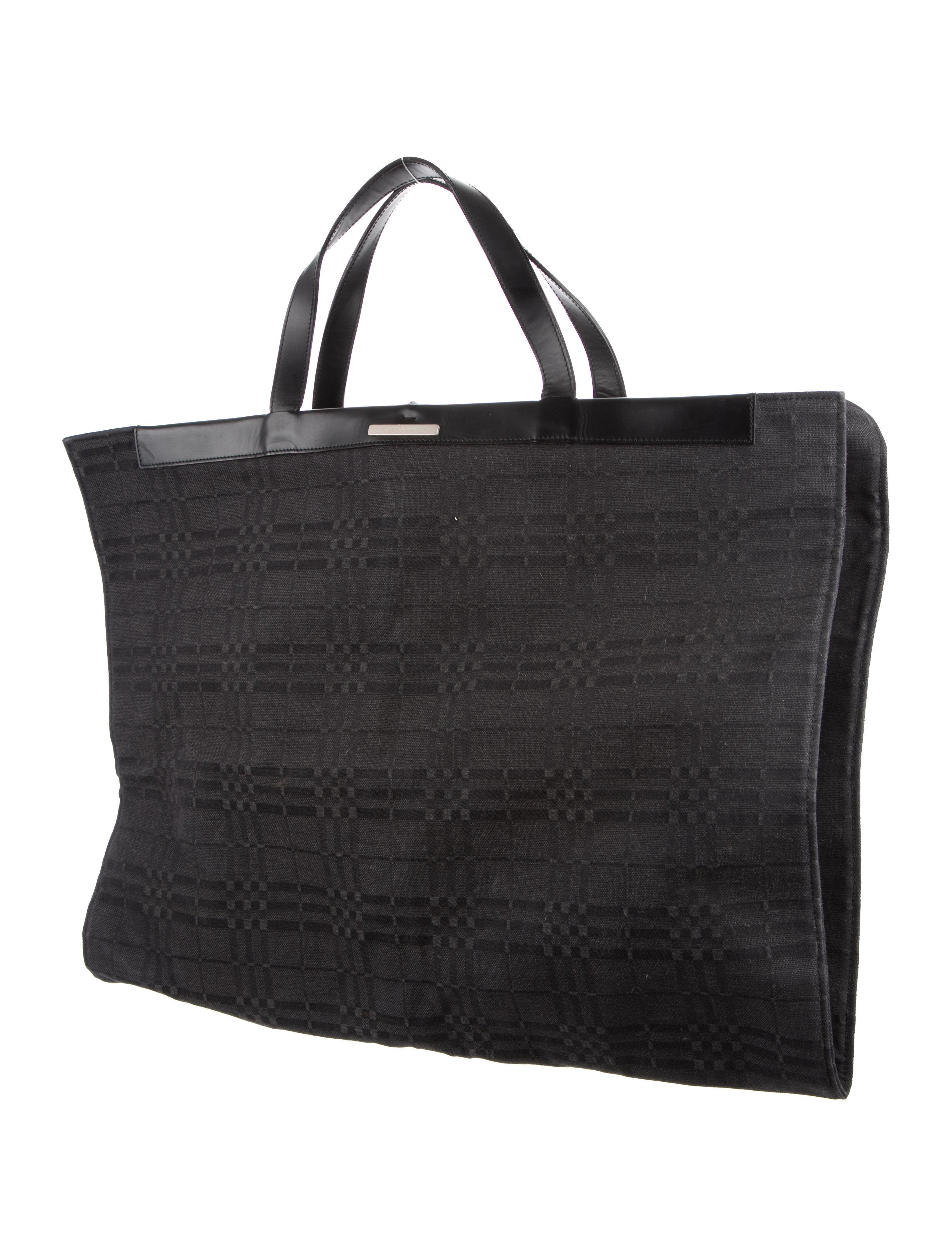 Burberry Check Garment Bag Bags BUR70062 The RealReal