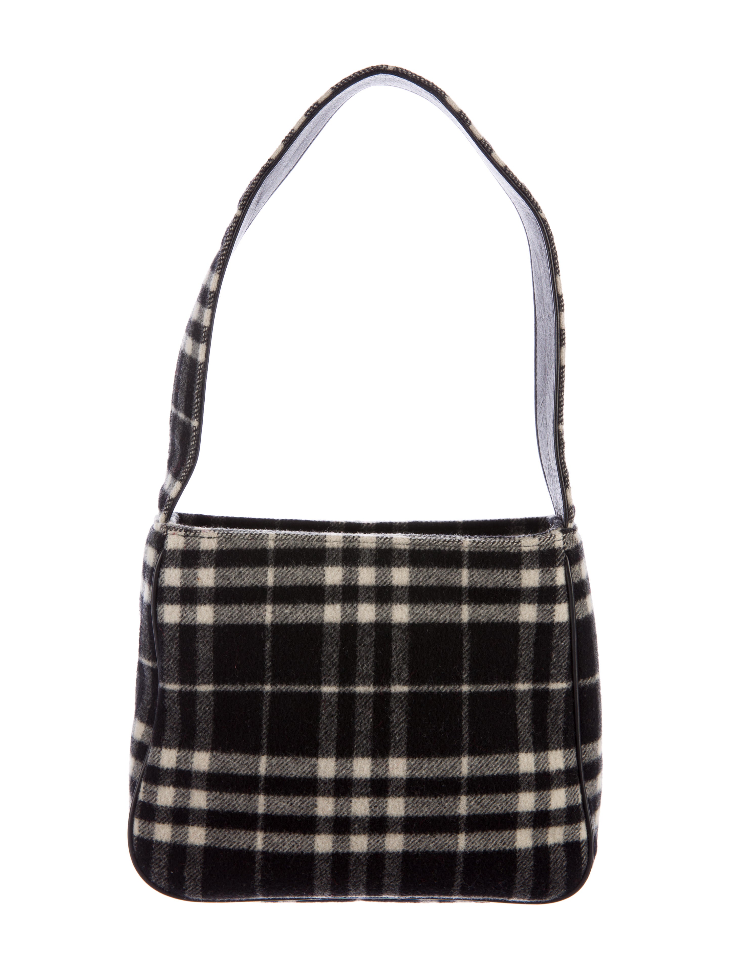 burberry wool check shoulder bag handbags bur70732 burberry wool check shoulder bag handbags bur70732