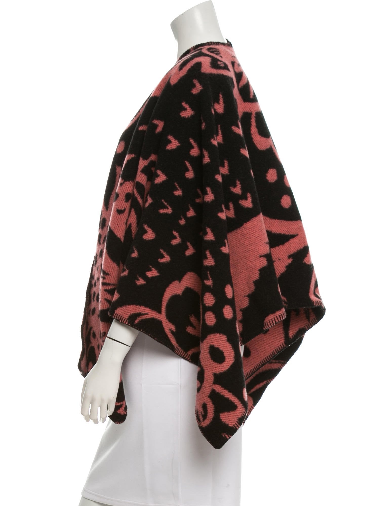 Burberry Prorsum Wool & Cashmere Patterned Cape
