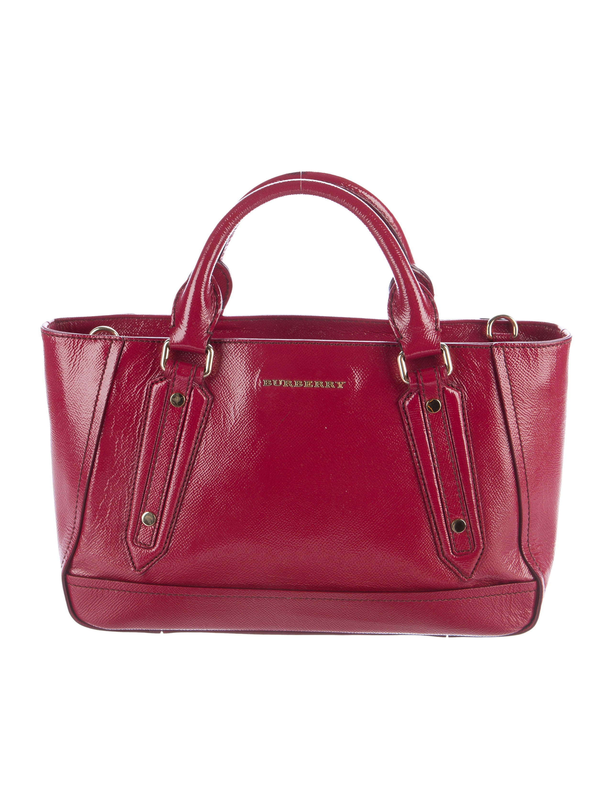 Burberry Glazed Leather Satchel Handbags BUR72314 The RealReal