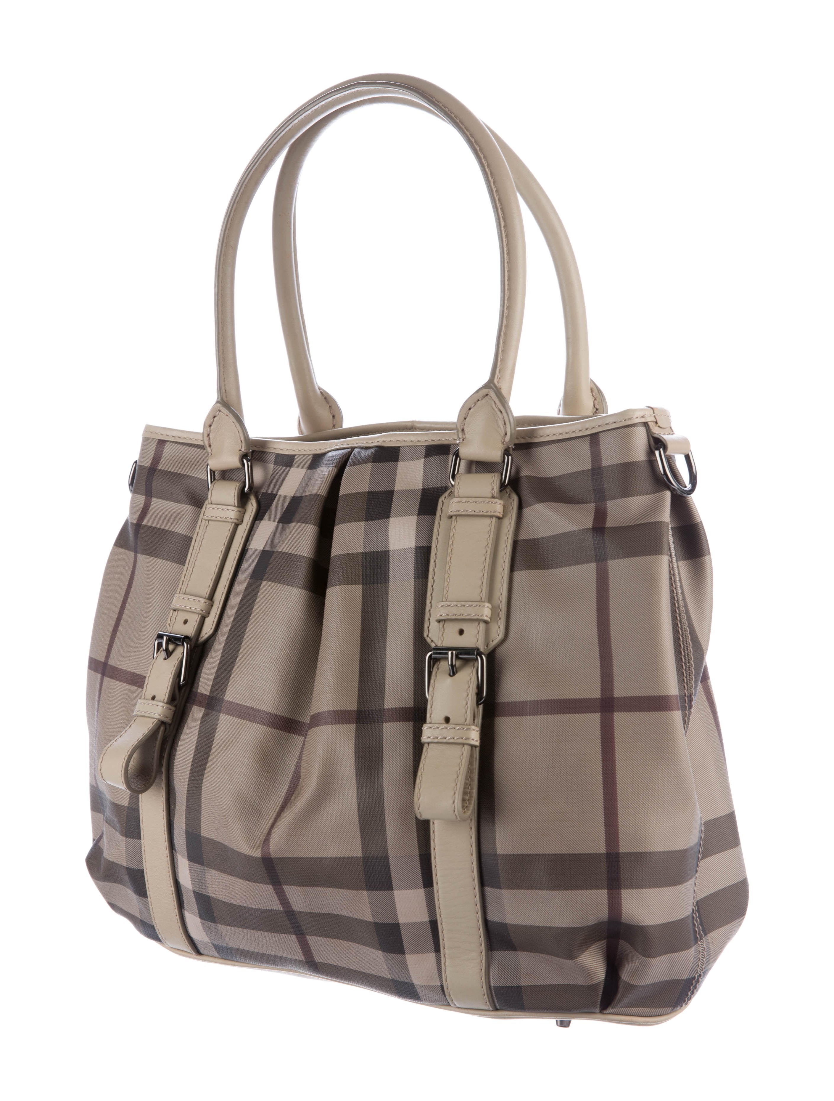 Burberry Smoked Check Satchel Handbags BUR73001 The RealReal