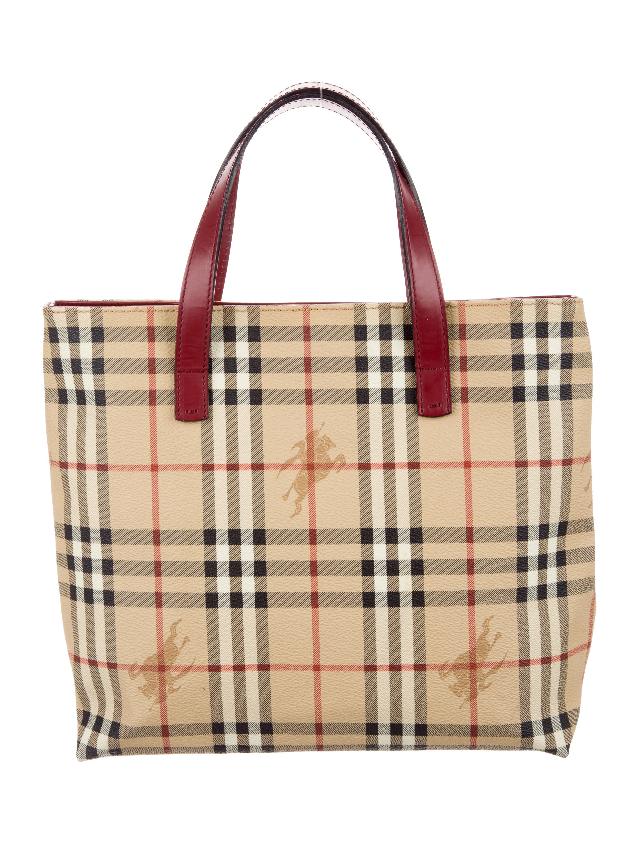 Burberry Small Haymarket Check Tote - Handbags - BUR73158 | The RealReal