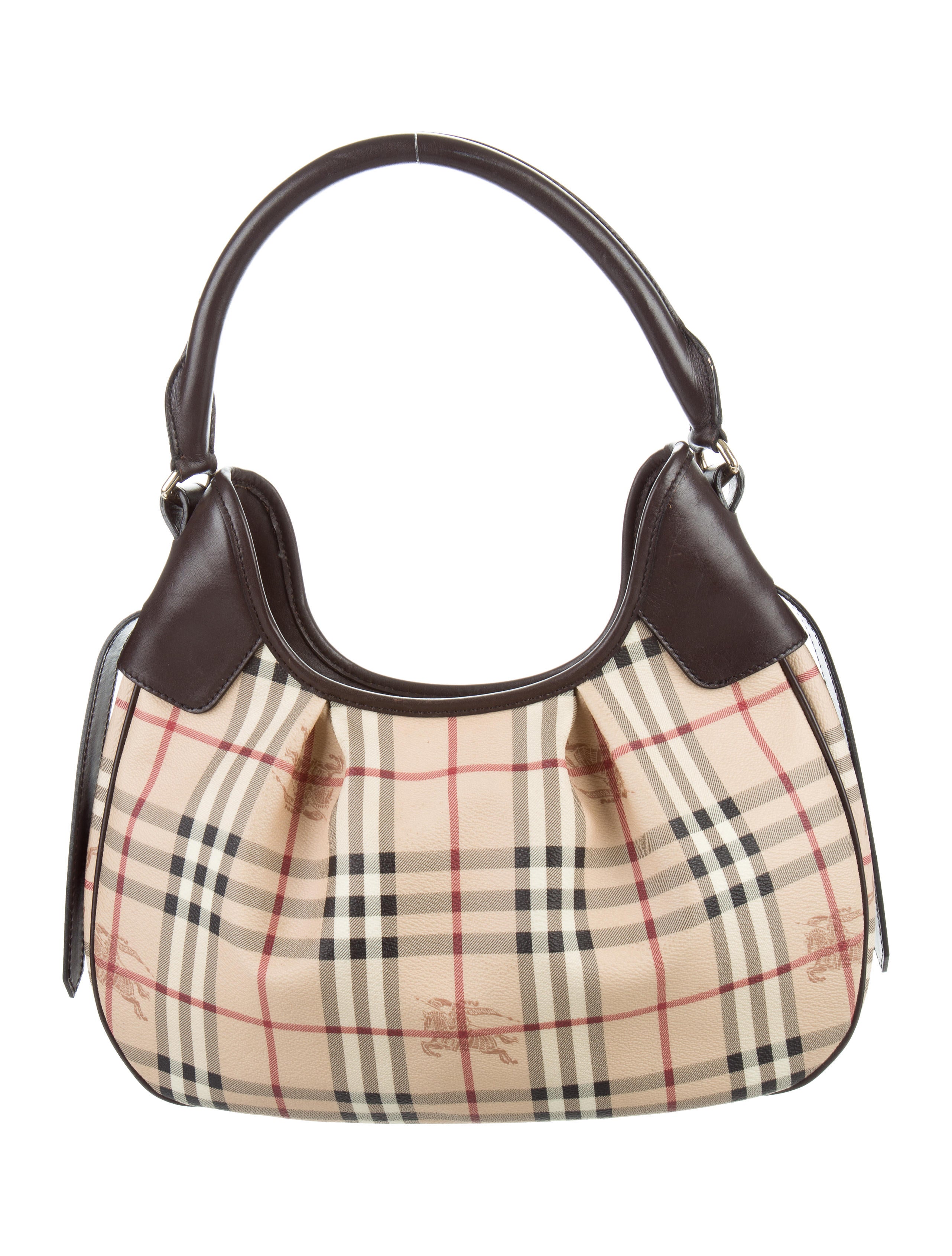 Burberry Haymarket Check Hobo Handbags BUR74697 The RealReal