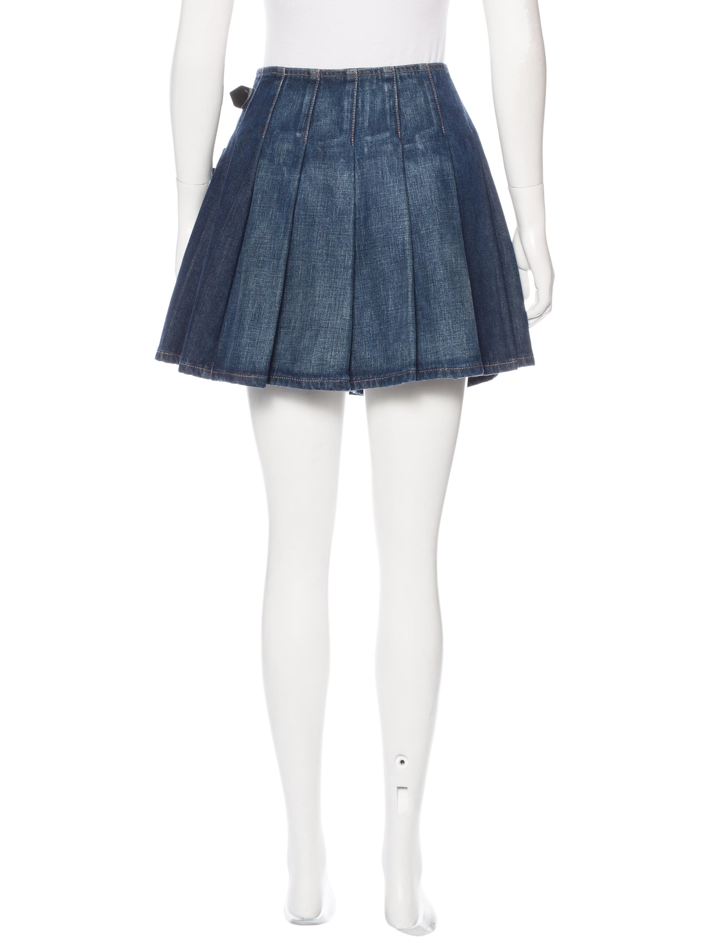 Burberry Denim Wrap Skirt Clothing BUR75073 The RealReal