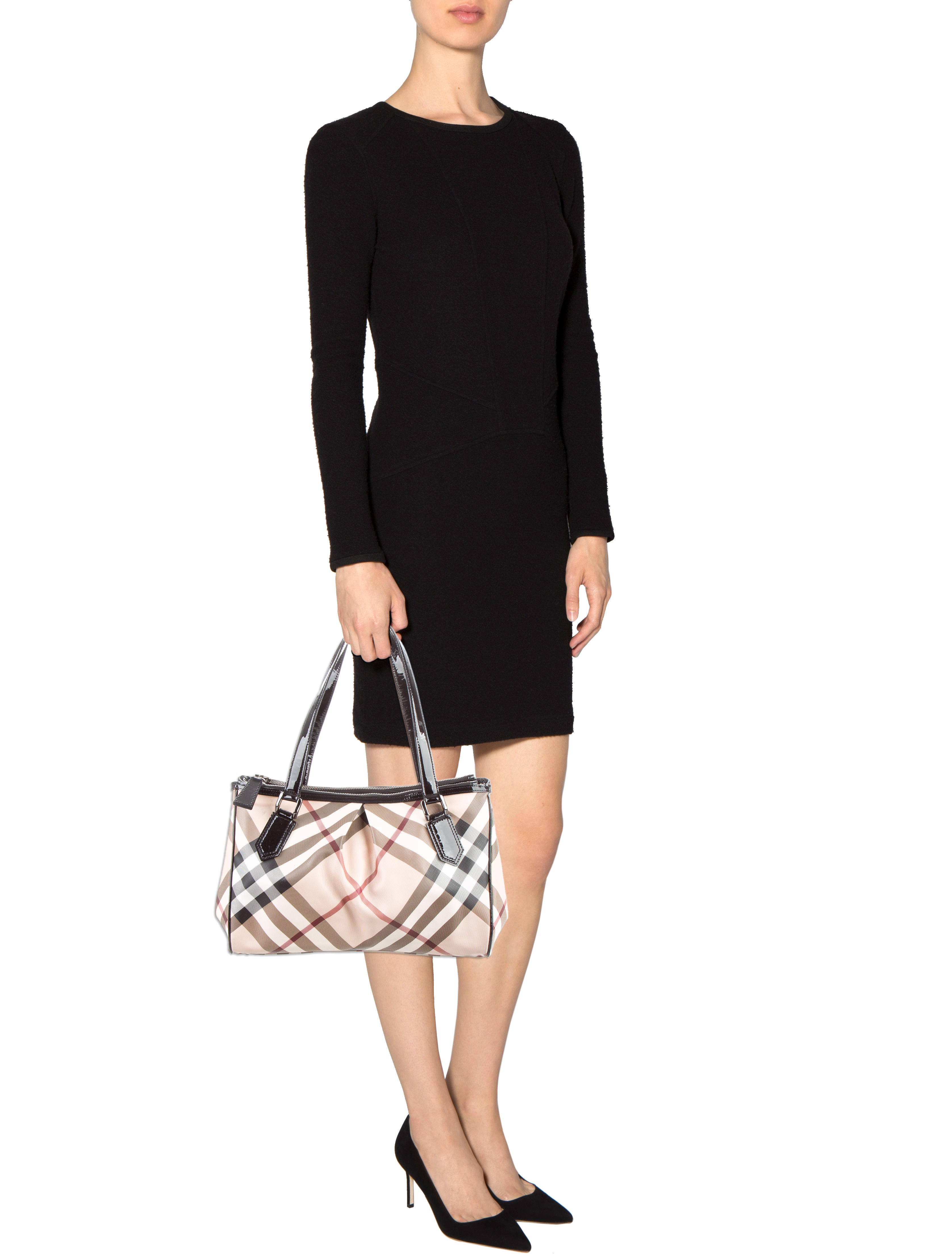Burberry Nova Check Medium Melbury Tote - Brown Handle Bags Burberry Nova Check Medium Melbury Tote - Brown Handle Bags