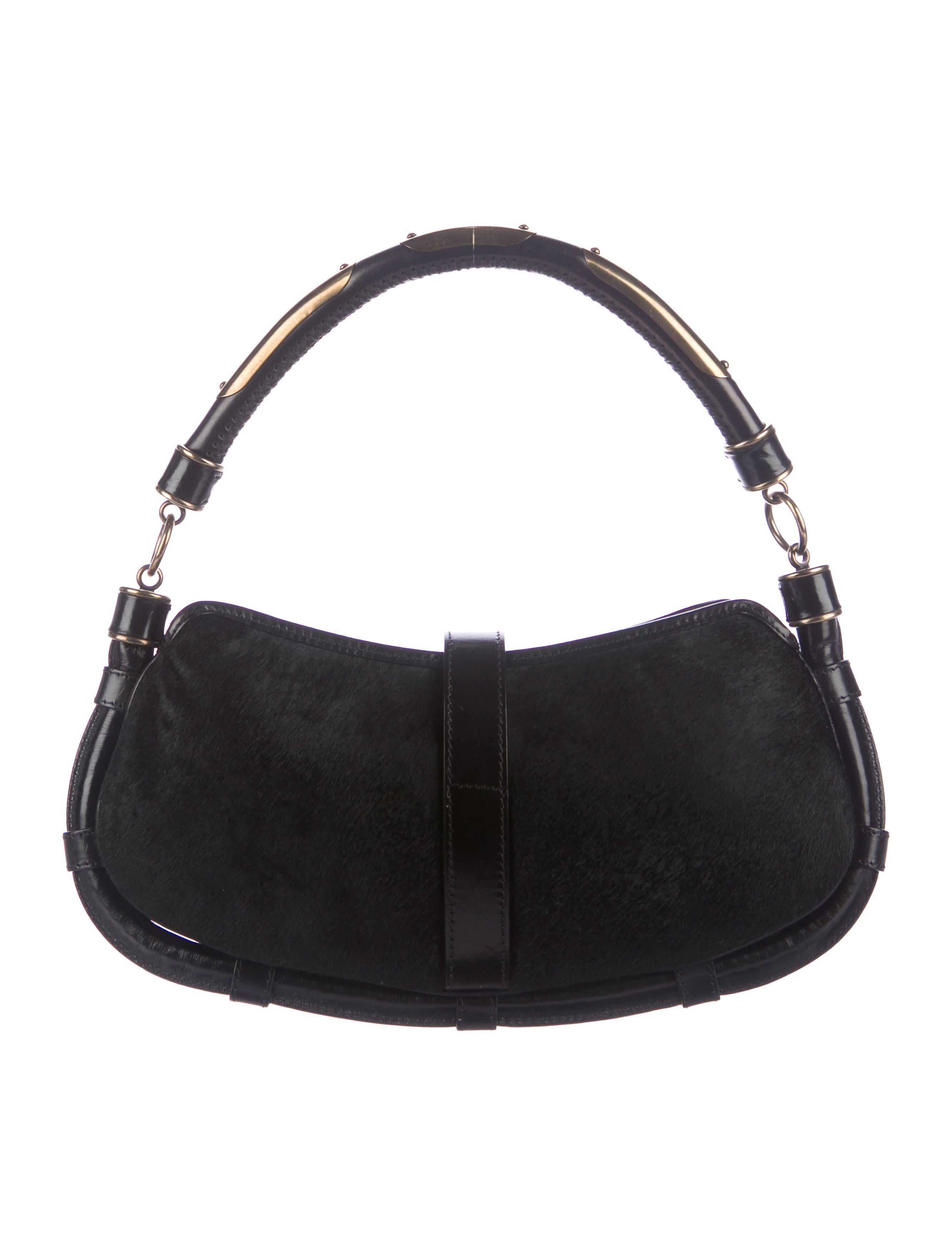 Burberry Pony Hair Shoulder Bag Handbags BUR76934 The RealReal