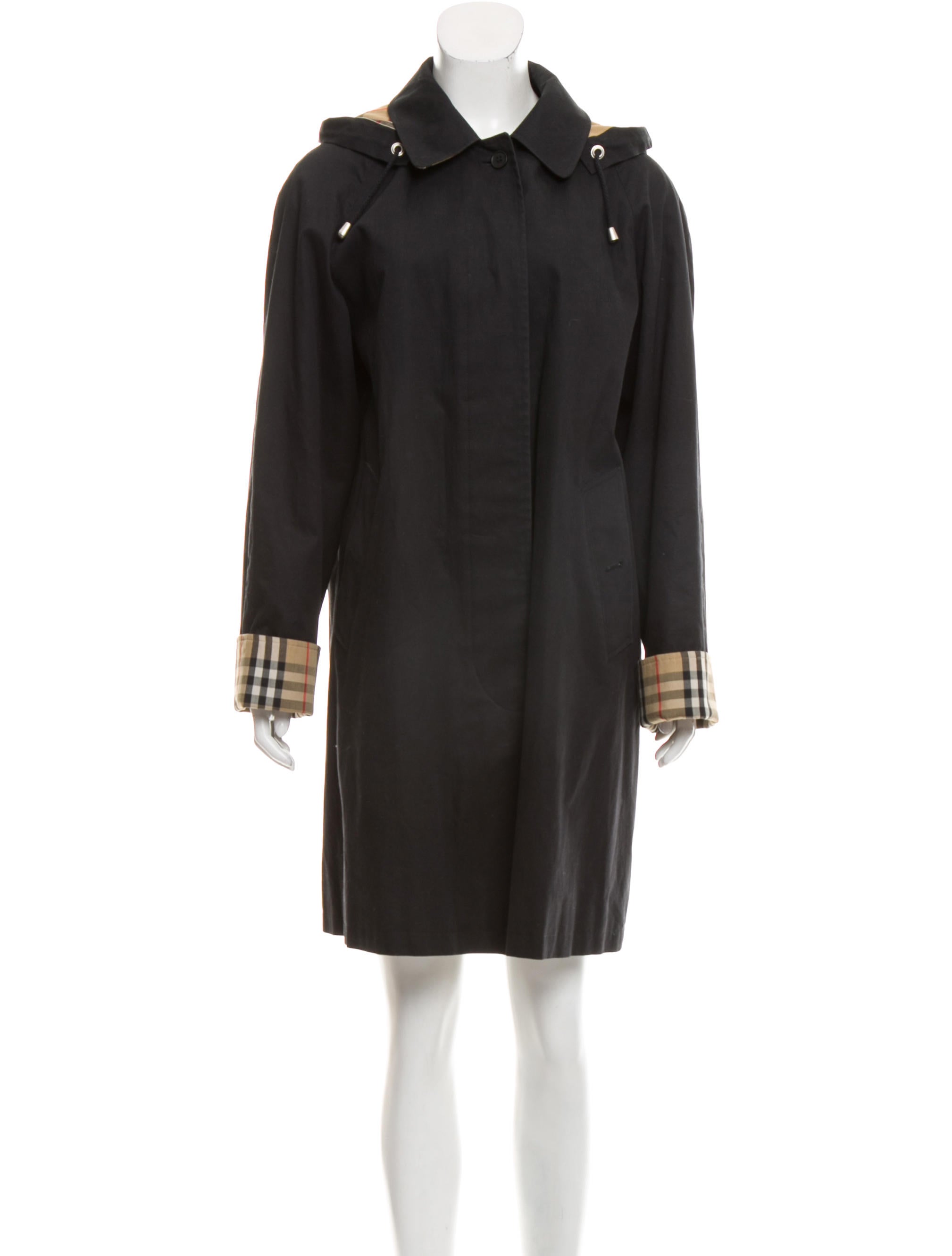 burberry hooded button up coat clothing bur77898 the burberry hooded button up coat clothing bur77898 the
