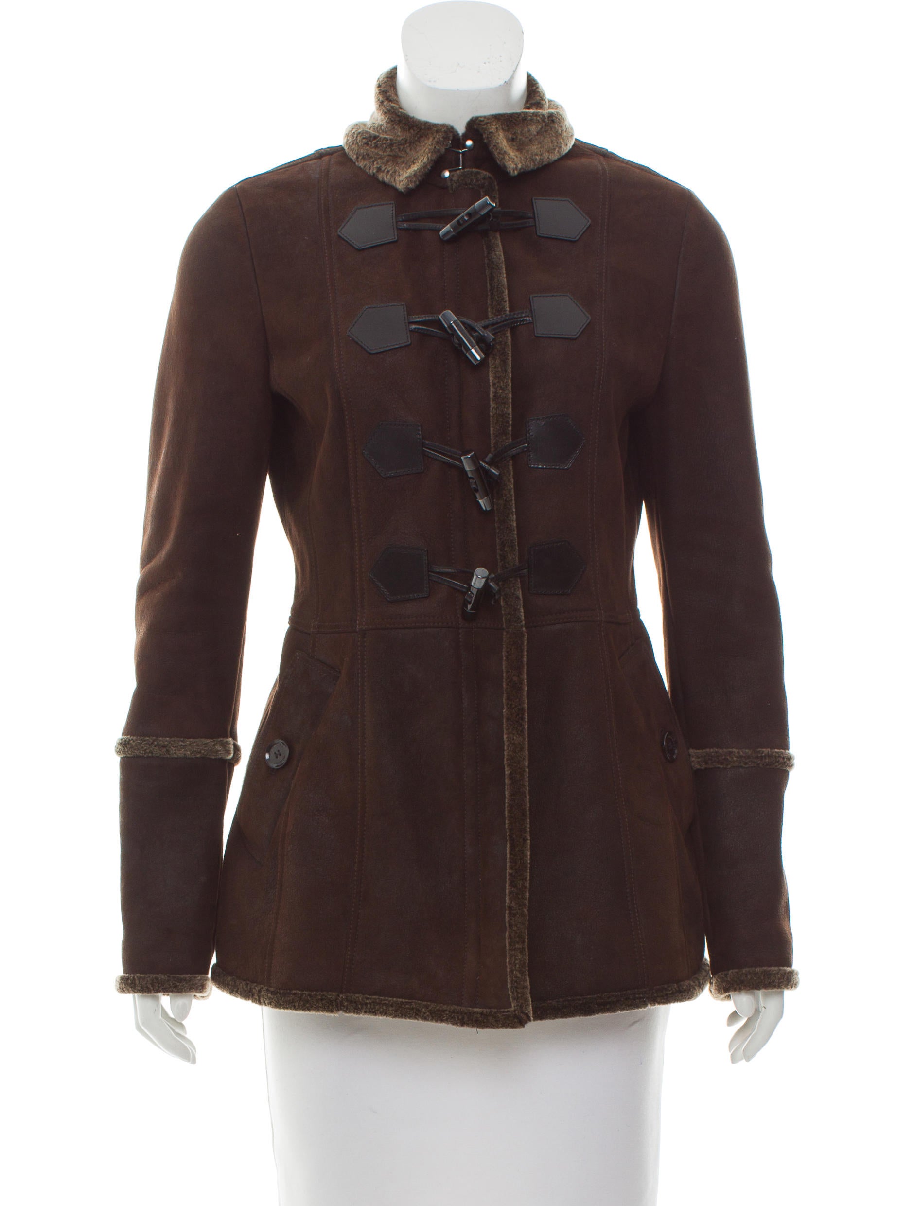 Burberry Shearling Toggle Jacket