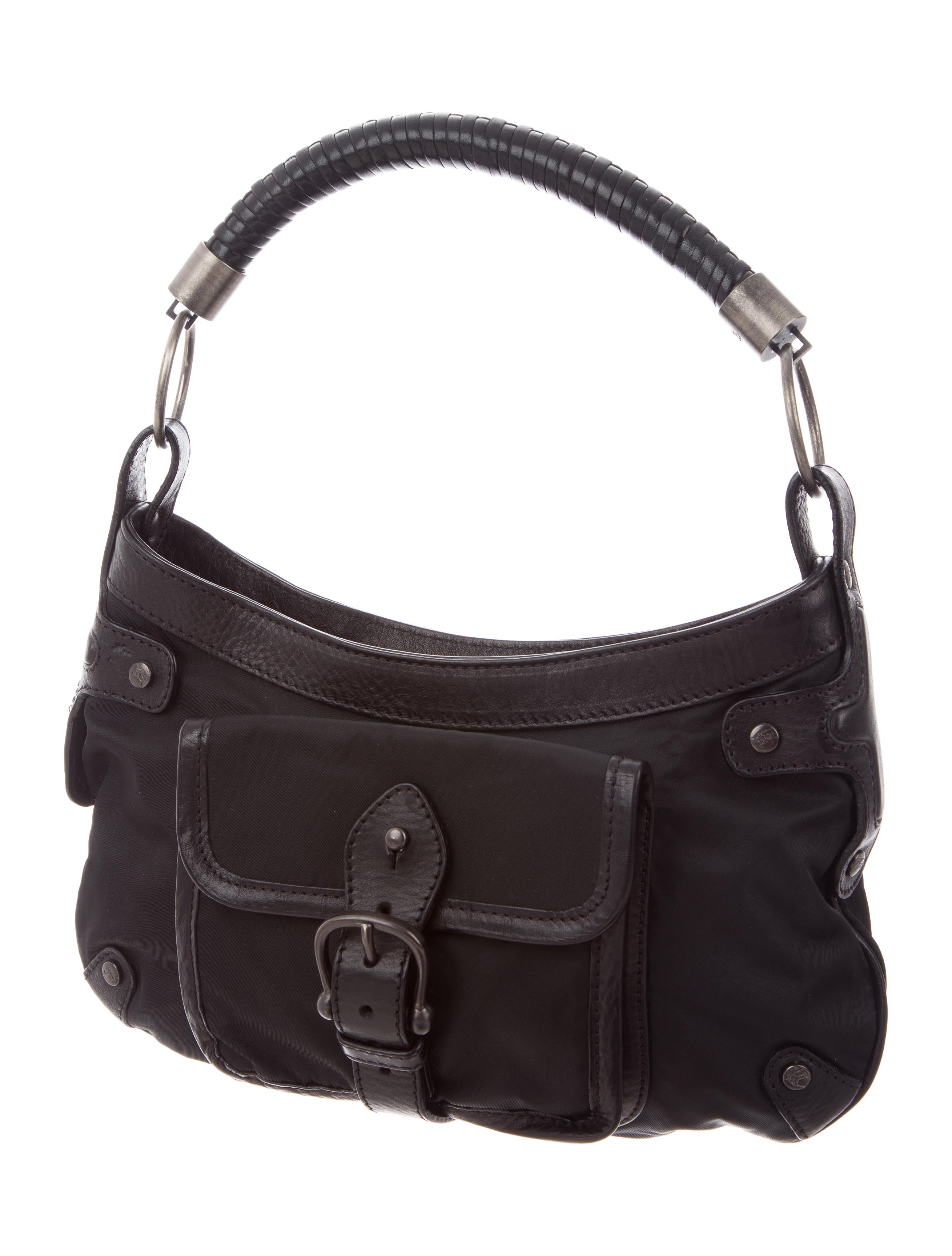 burberry leather-trimmed small bag - handbags - bur86706 | the