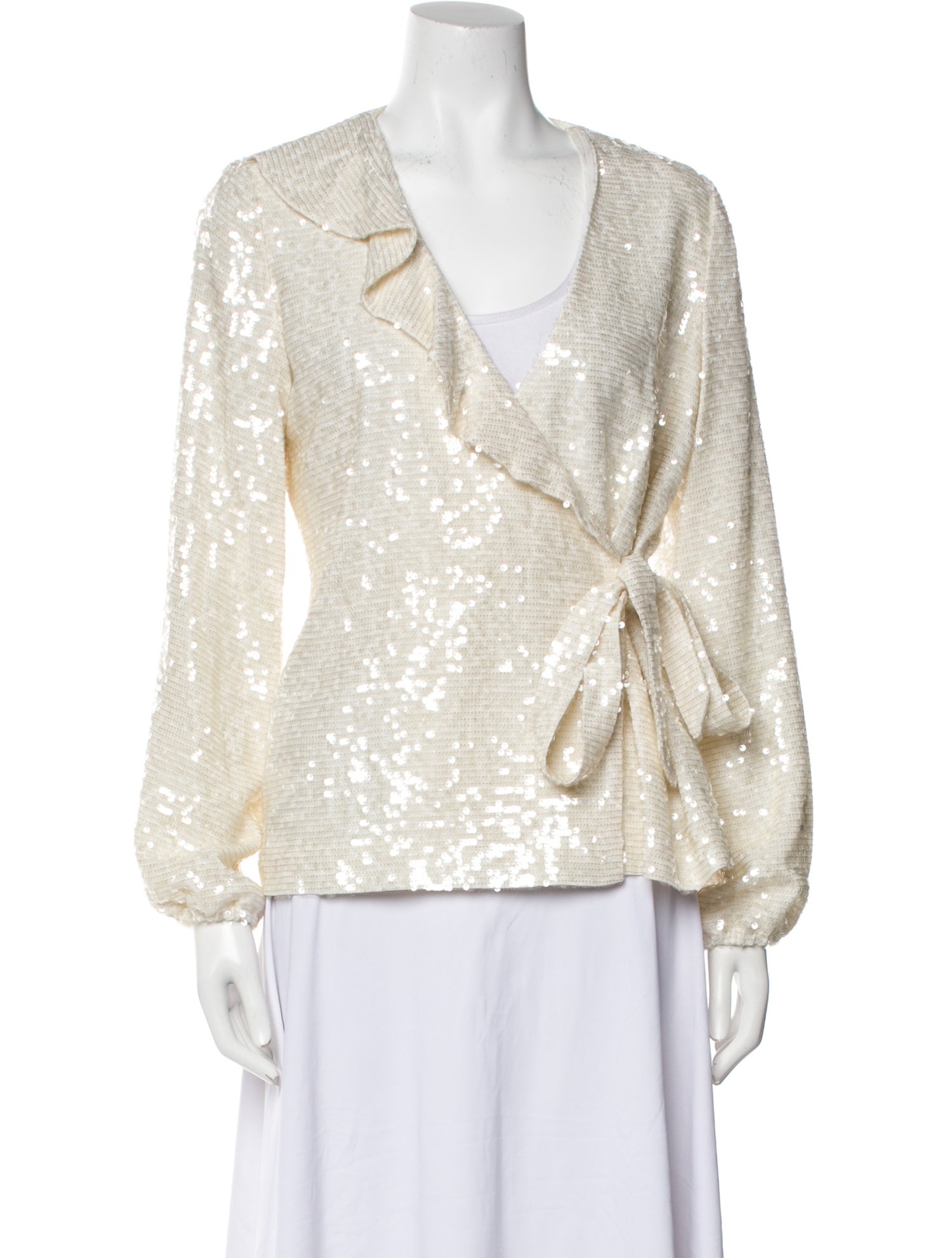 Beau Souci V-Neck Long Sleeve Blouse w/ Tags