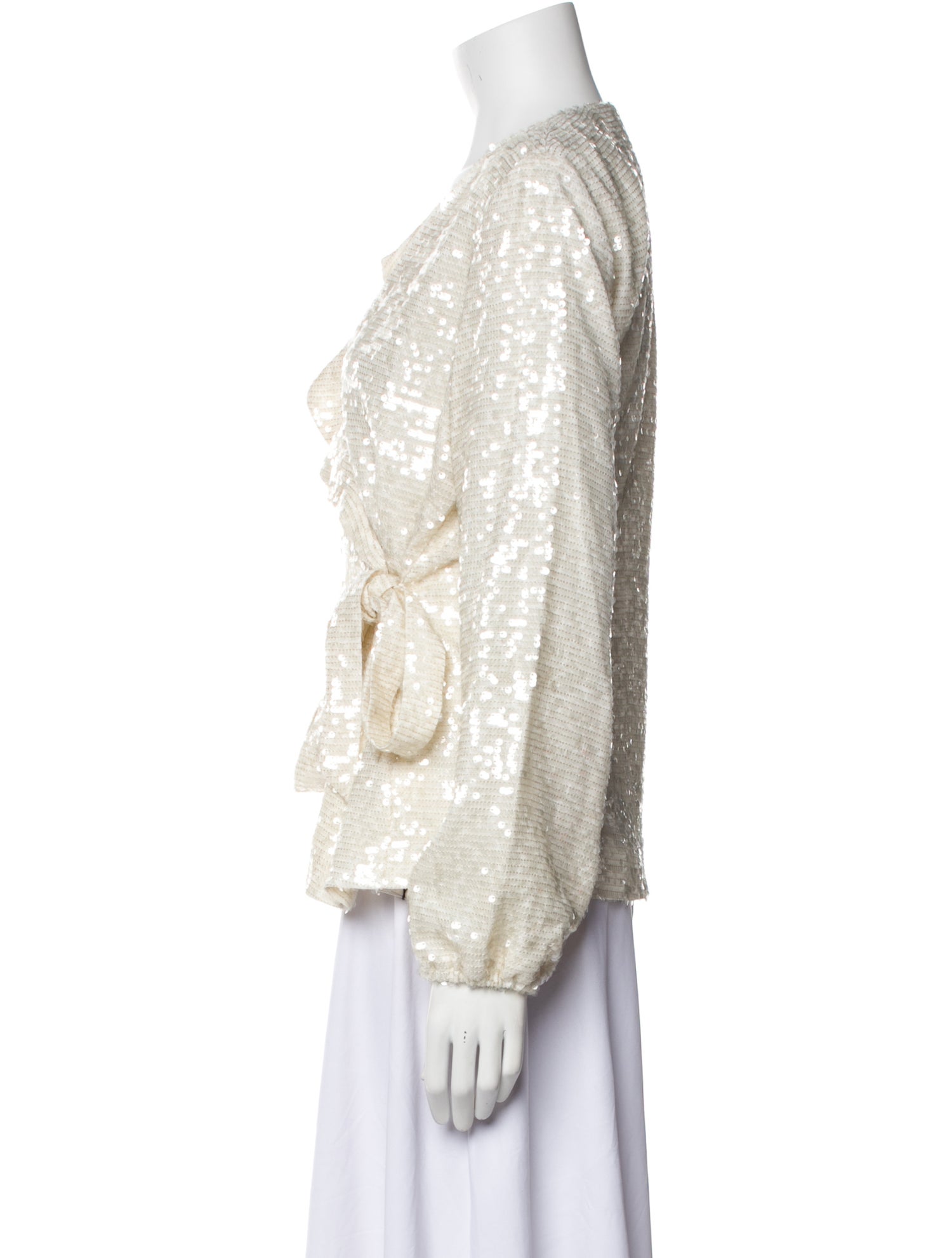 Beau Souci V-Neck Long Sleeve Blouse w/ Tags