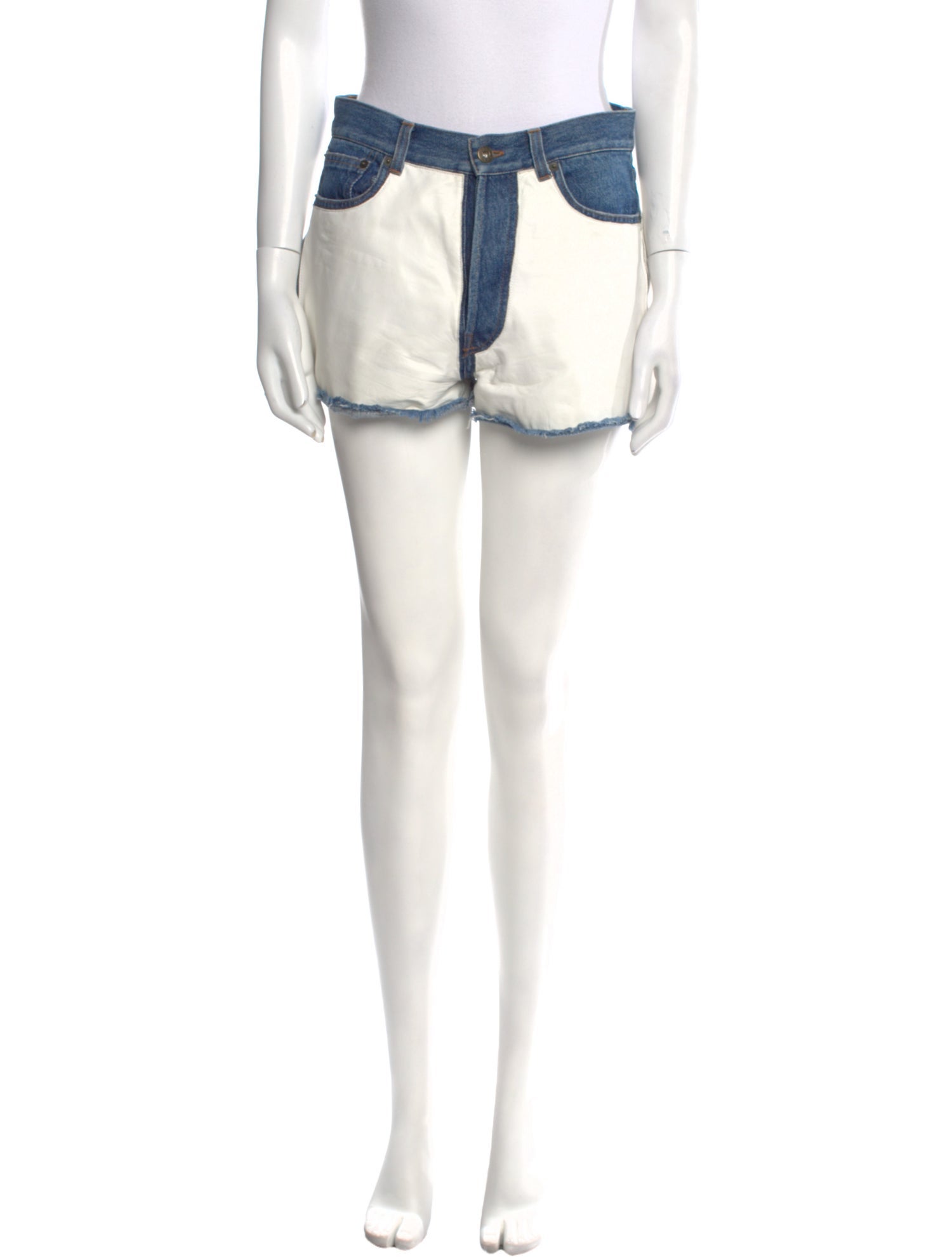 Beau Souci Colorblock Pattern Mini Shorts