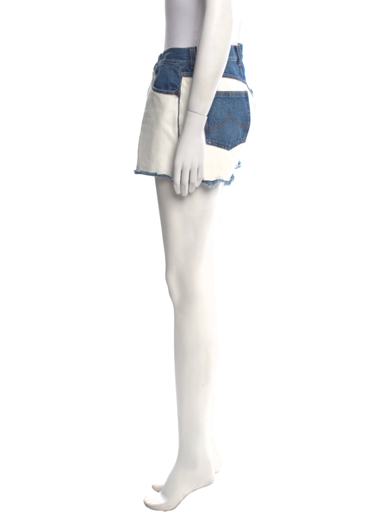 Beau Souci Colorblock Pattern Mini Shorts