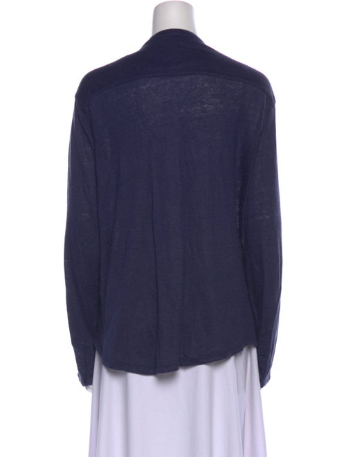 Beau Souci Linen Long Sleeve Button-Up Top