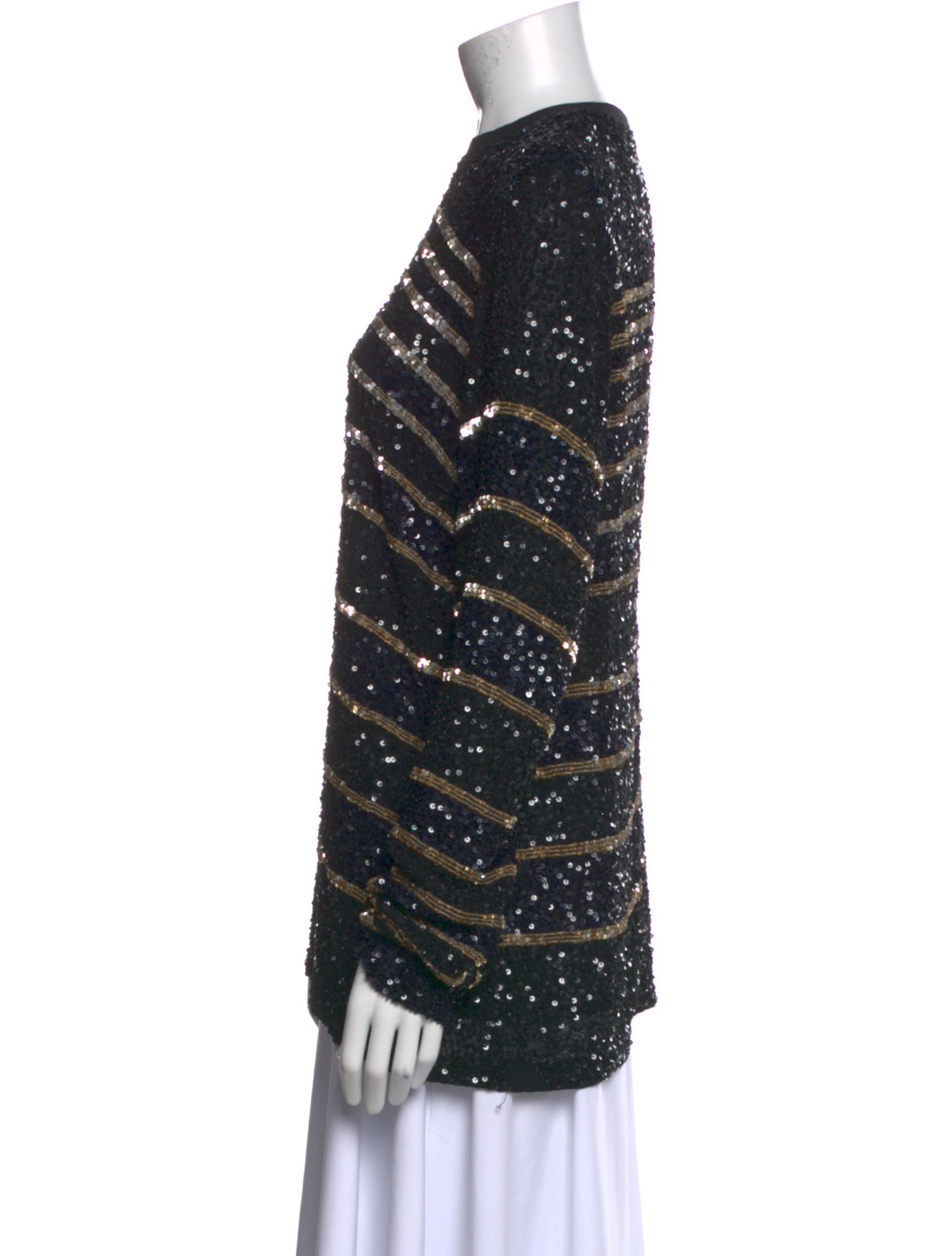 Beau Souci Silk Striped Sweatshirt