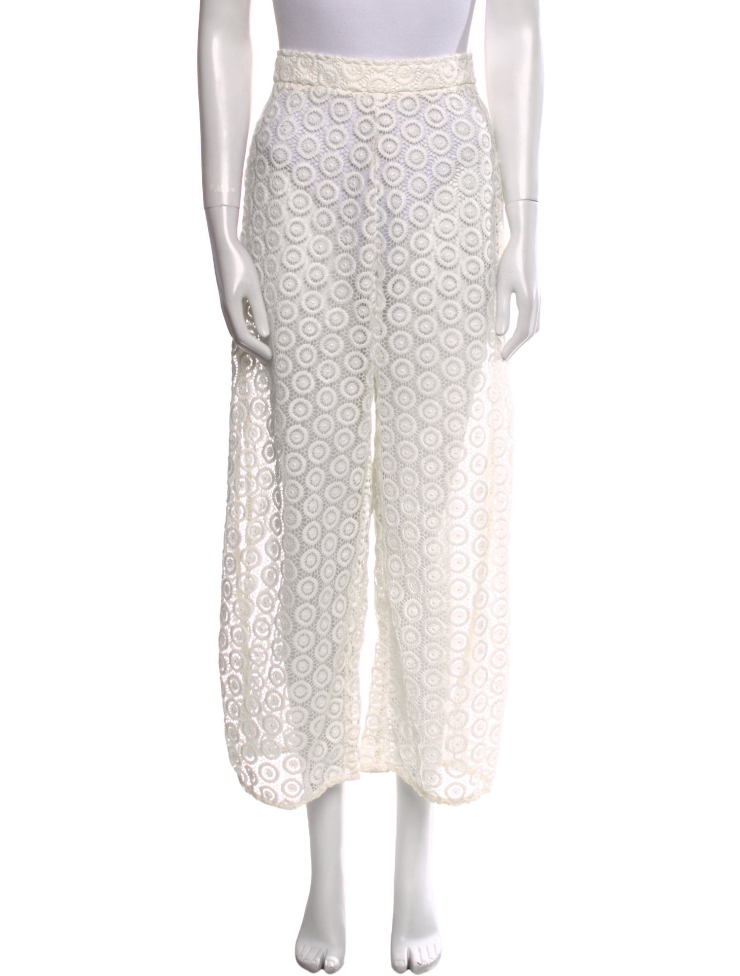 Beau Souci Lace Pattern Wide Leg Pants