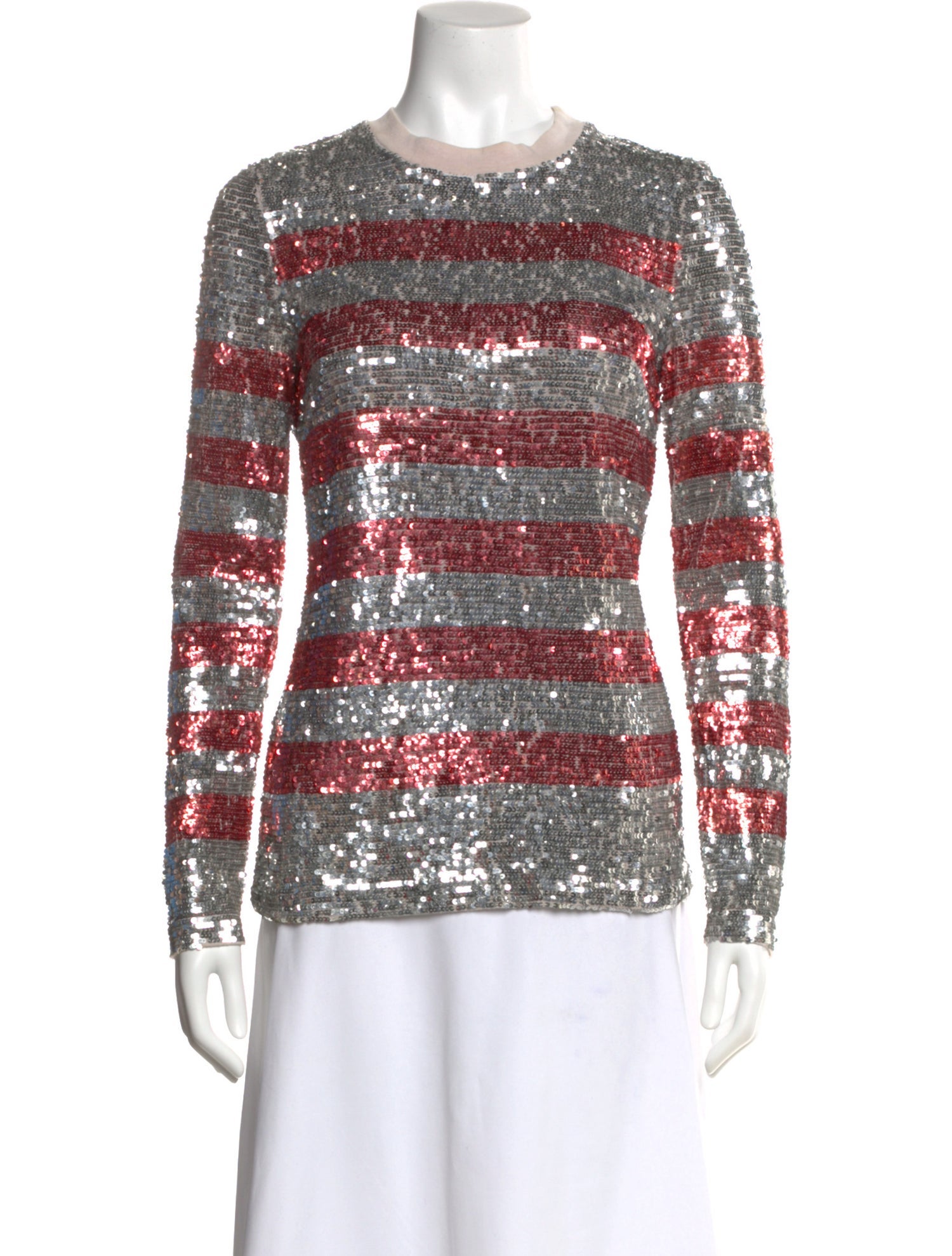 Beau Souci Silk Striped Sweatshirt