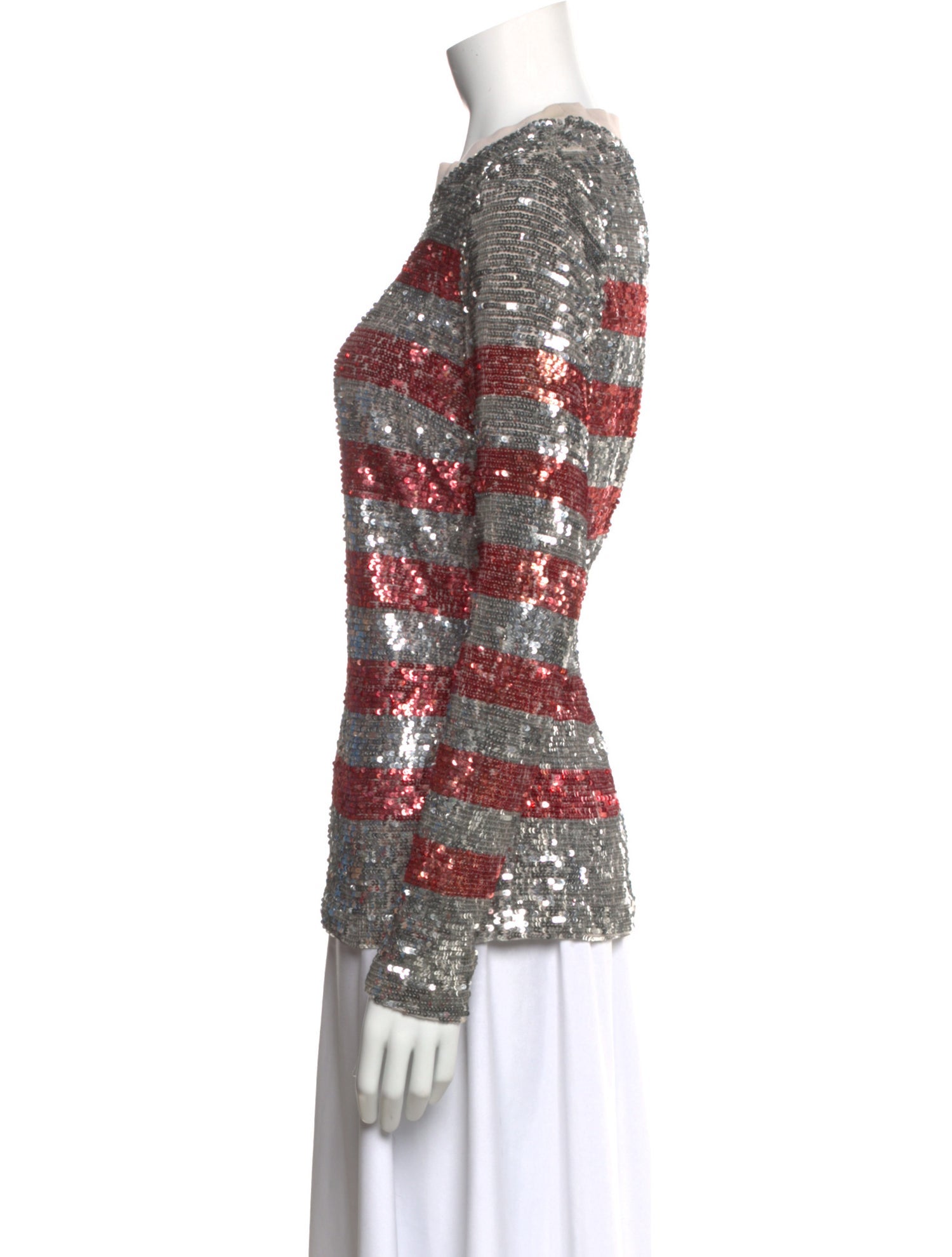 Beau Souci Silk Striped Sweatshirt