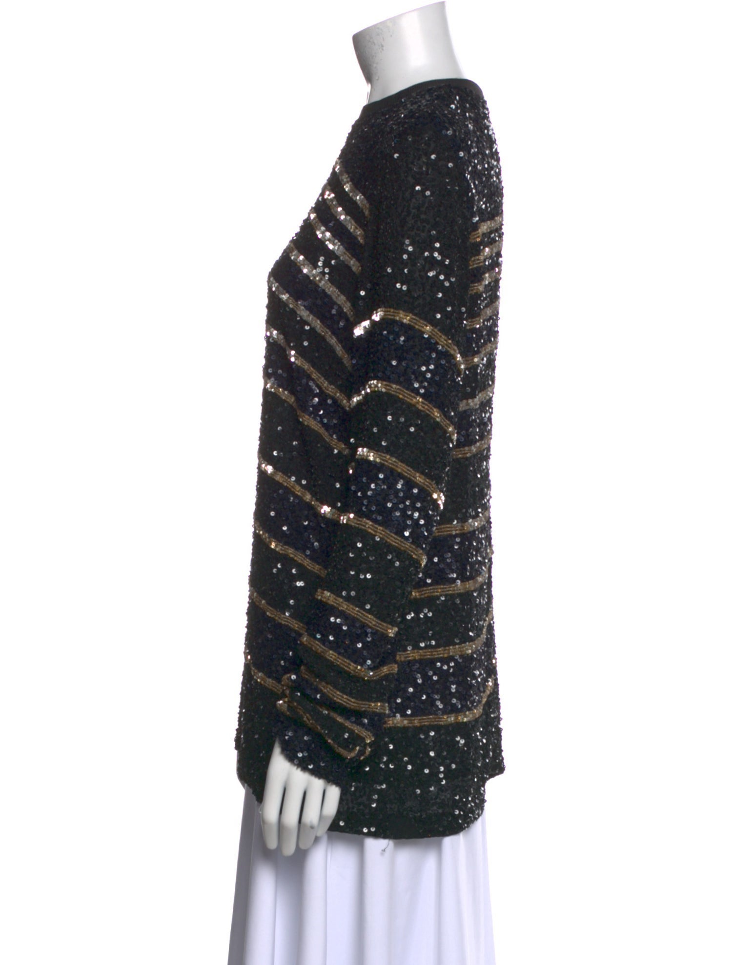 Beau Souci Silk Striped Sweatshirt