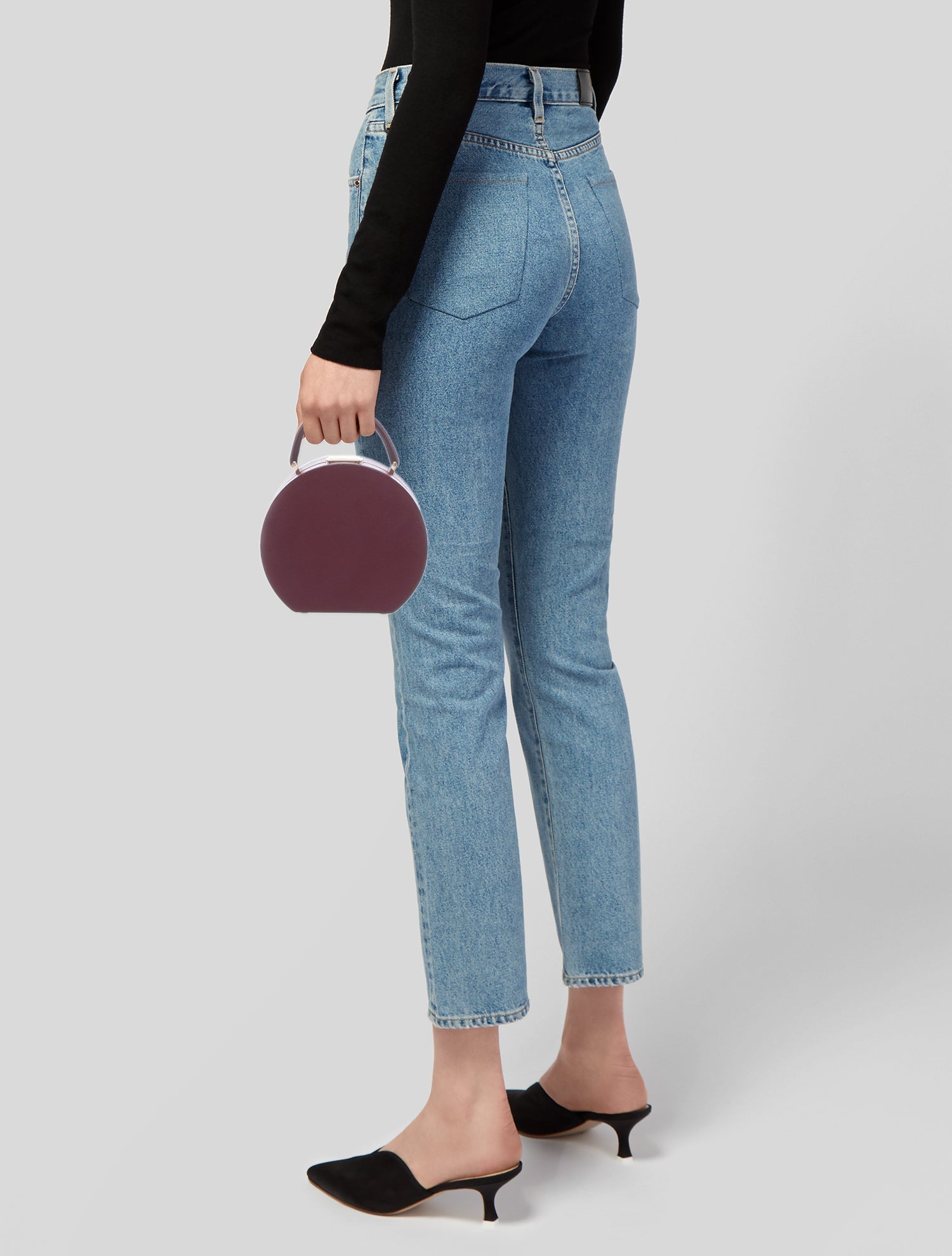 BUwood Leather Top Handle Bag