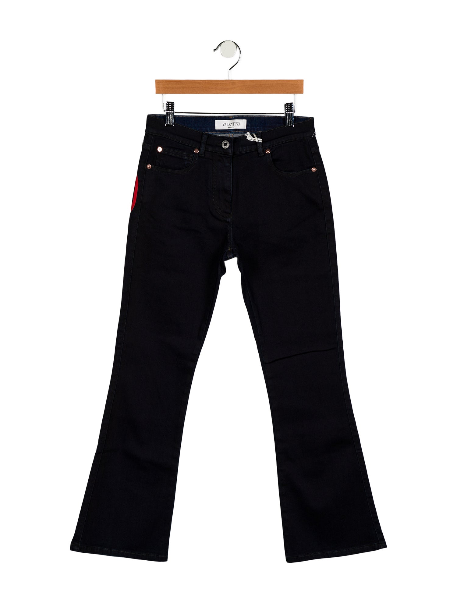 Borsalino x Valentino Mid-Rise Wide Leg Jeans