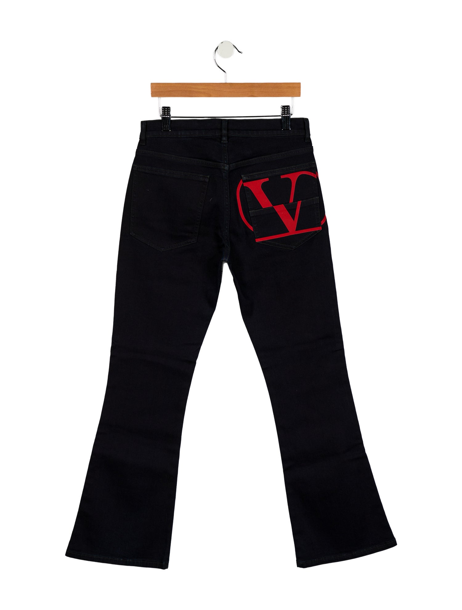 Borsalino x Valentino Mid-Rise Wide Leg Jeans