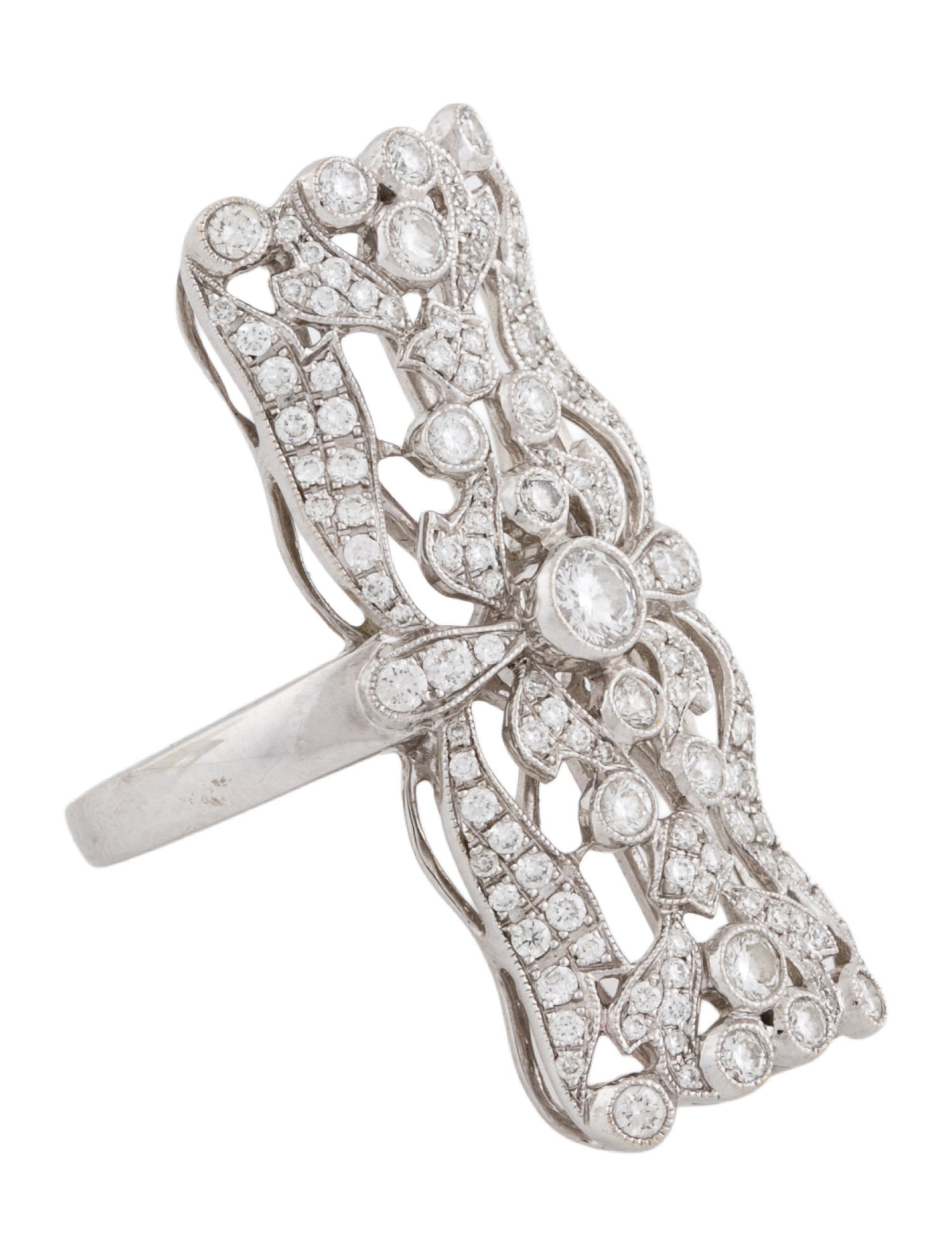 Beverley K 18K Diamond Vintage Inspired Statement Ring