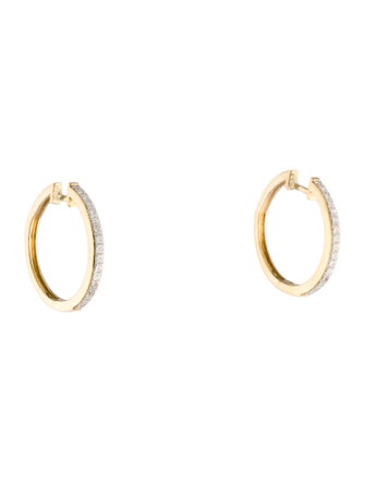 Bony Levy 18K 1.02ctw Diamond Hoop Earrings