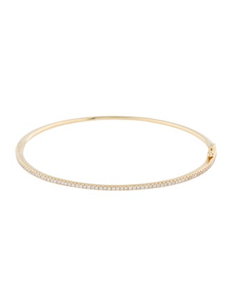 Bony Levy 18K Diamond Skinny Stackable Bangle