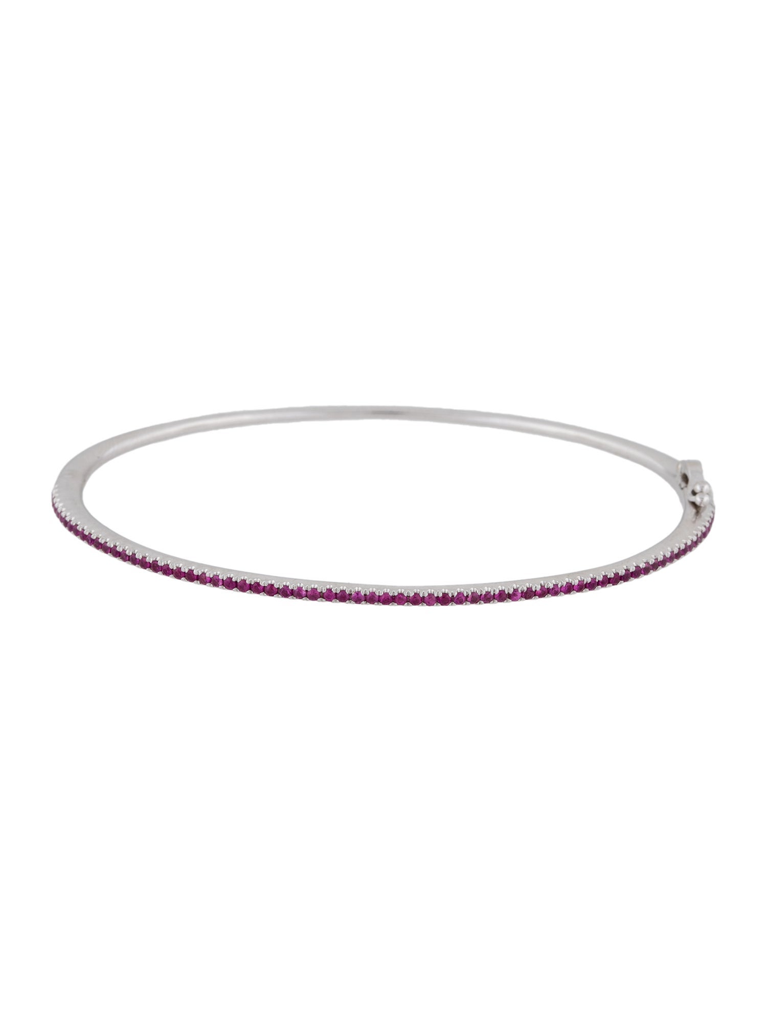 Bony Levy 18K Pink Sapphire El Mar Hinged Bangle