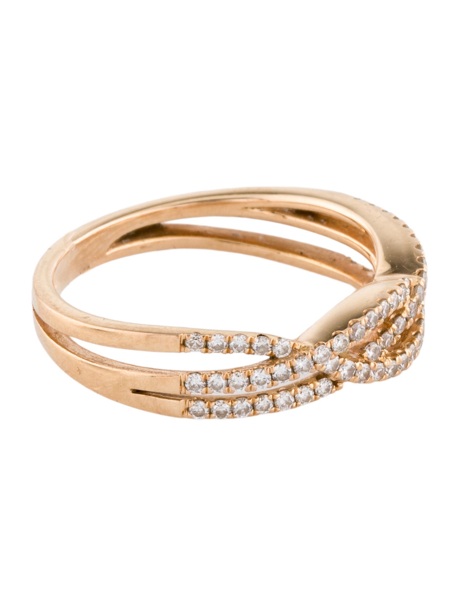 Bony Levy 18K Diamond Wavy Crossover Ring