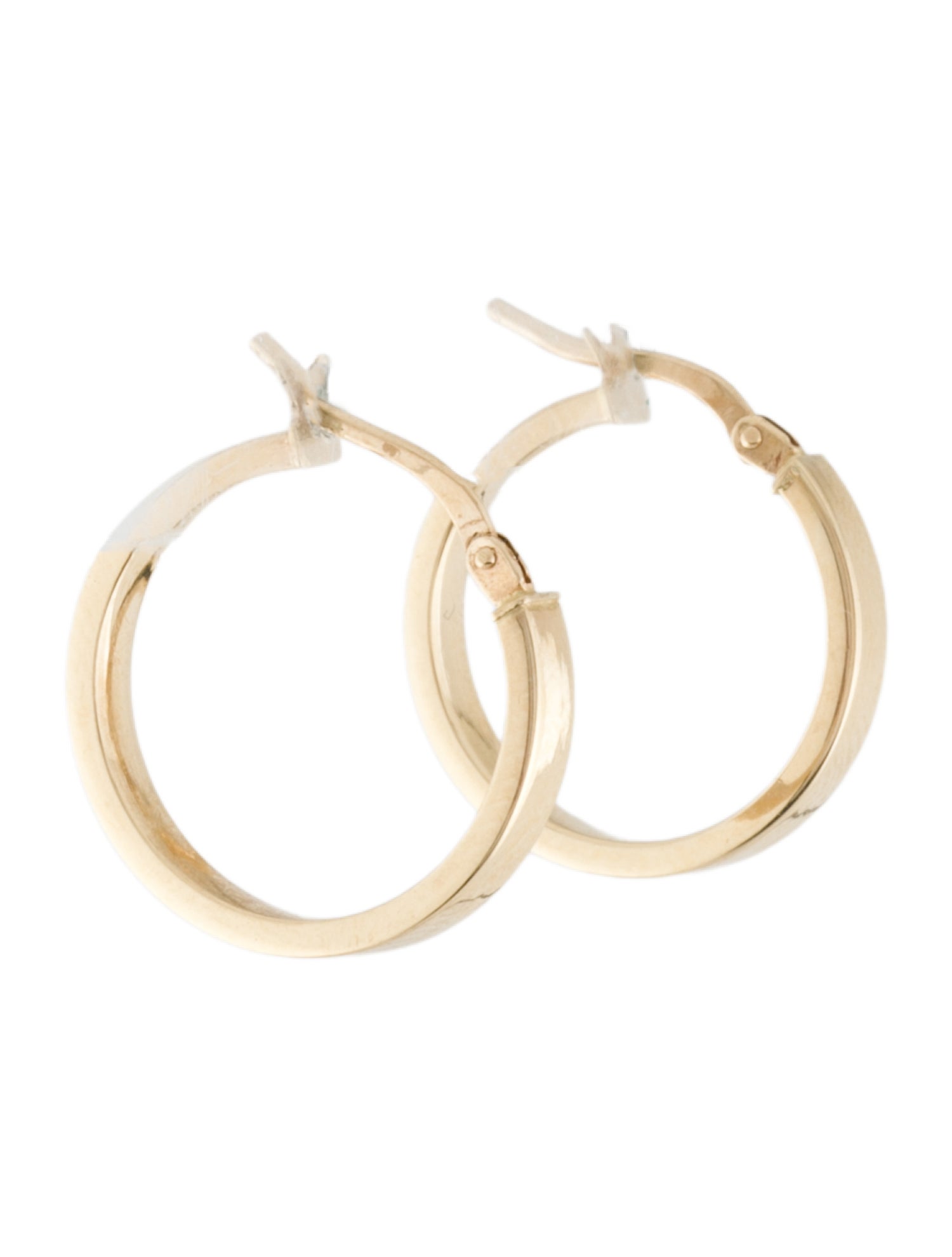 Bony Levy 14K Medium Pipe Cut Hoop Earrings