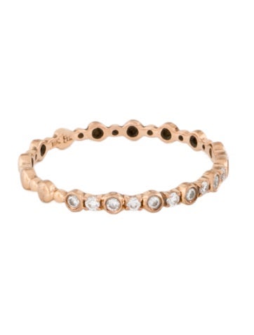 Pre-owned Bony Levy 18k Diamond Alternating Band In Multi